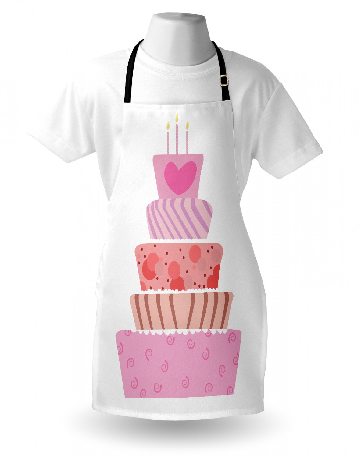 Wedding Apron Unisex Kitchen Bib with Adjustable Neck for Cooking Baking