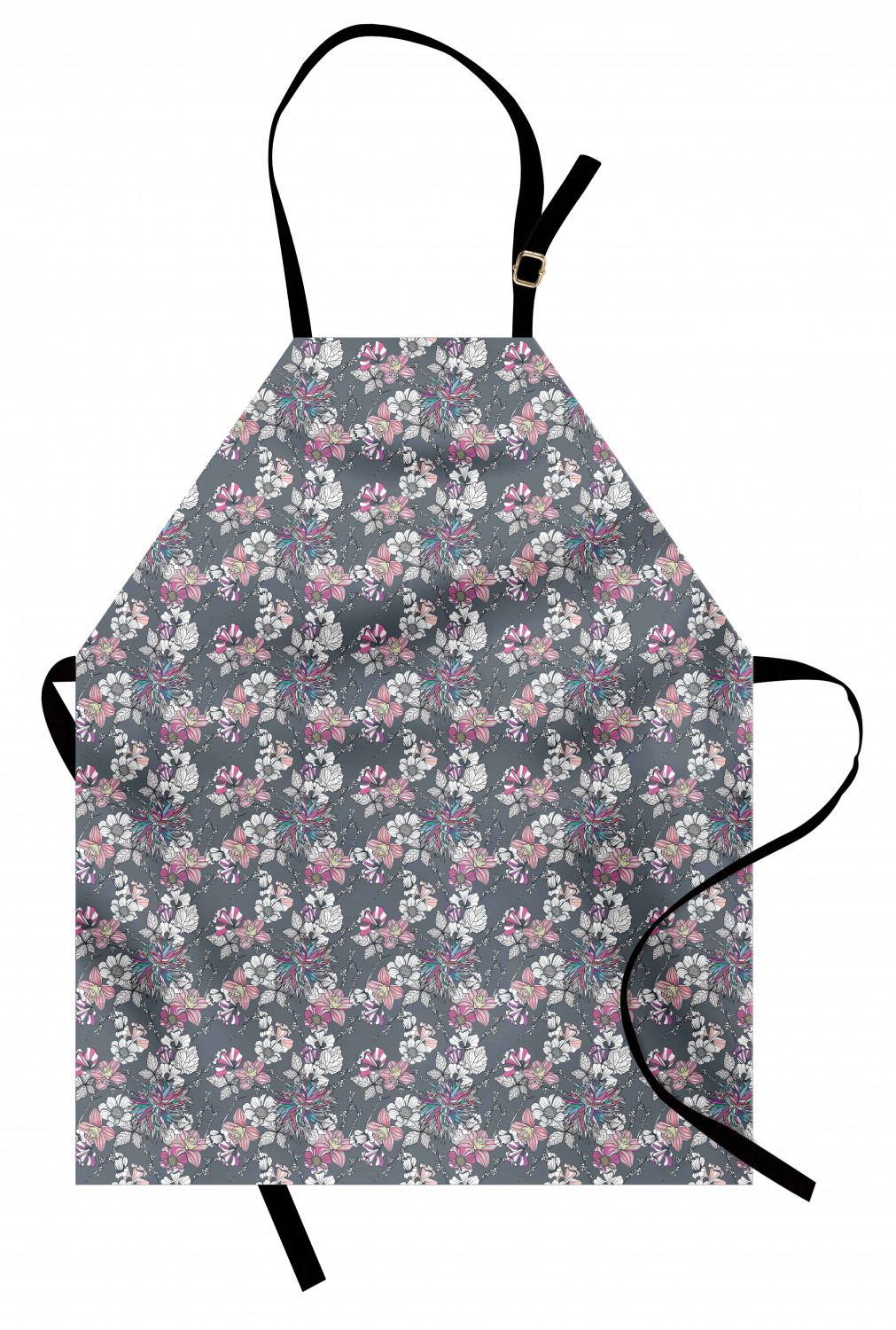Ambesonne Flower Apron Unisex Kitchen Bib with Adjustable Neck Cooking Baking - Bild 115 von 183