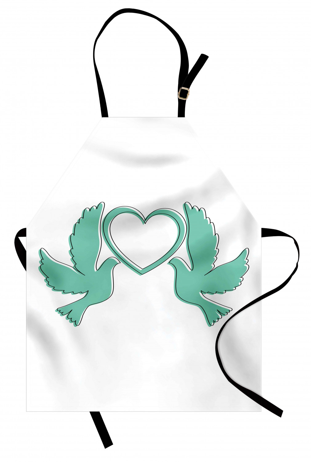 Wedding Apron Unisex Kitchen Bib with Adjustable Neck for Cooking Baking