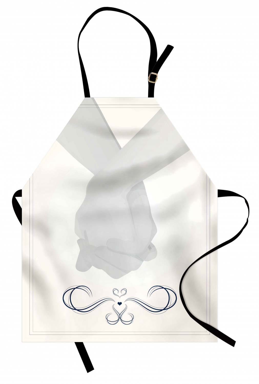 Wedding Apron Unisex Kitchen Bib with Adjustable Neck for Cooking Baking