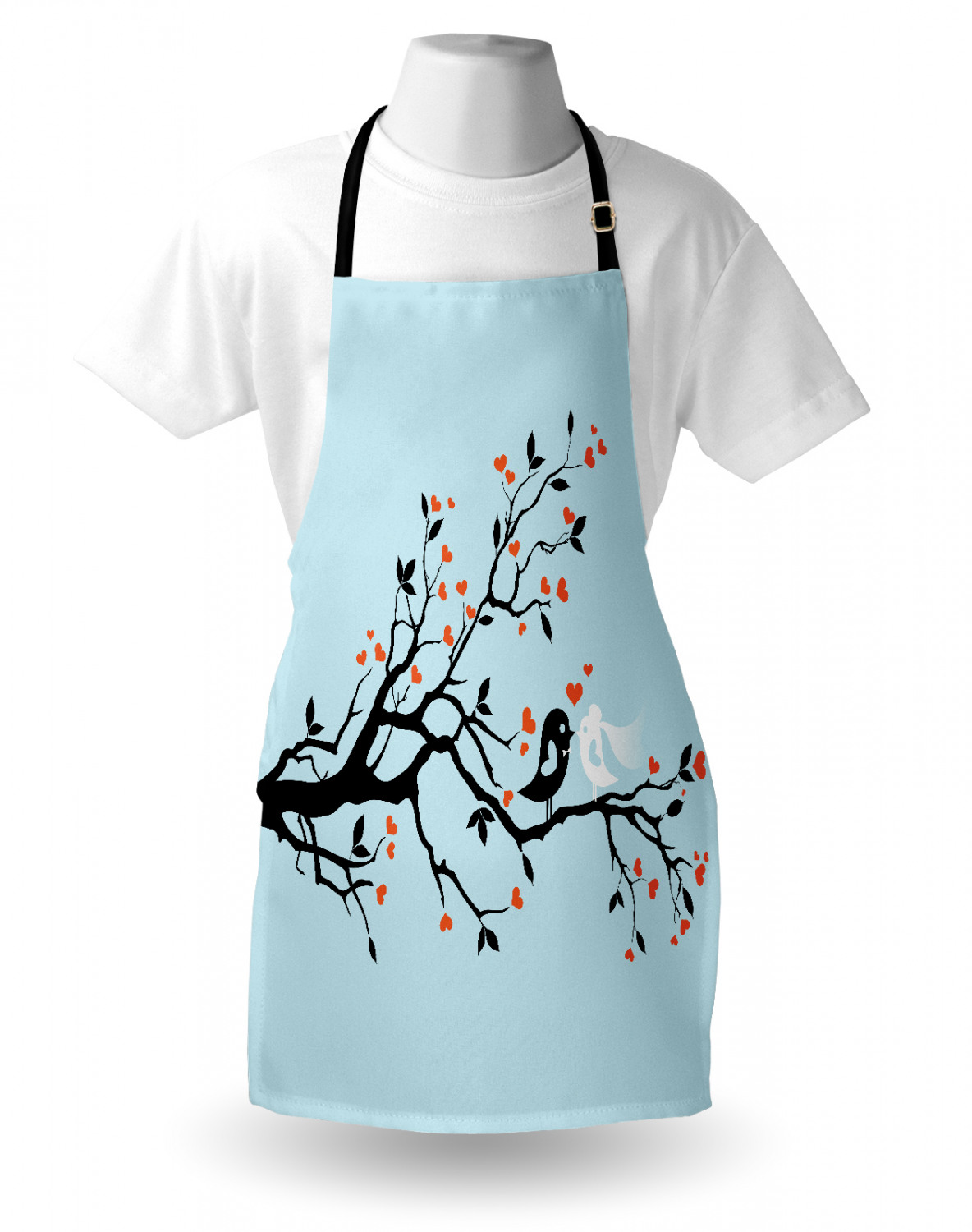 Wedding Apron Unisex Kitchen Bib with Adjustable Neck for Cooking Baking