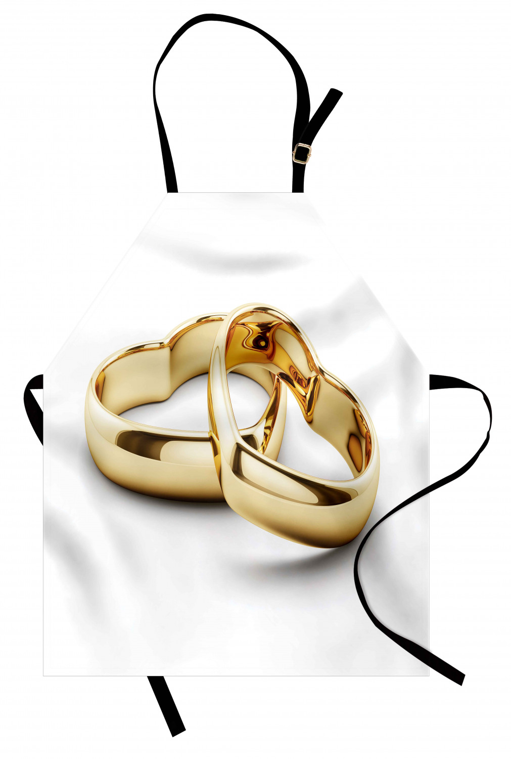 Wedding Apron Unisex Kitchen Bib with Adjustable Neck for Cooking Baking