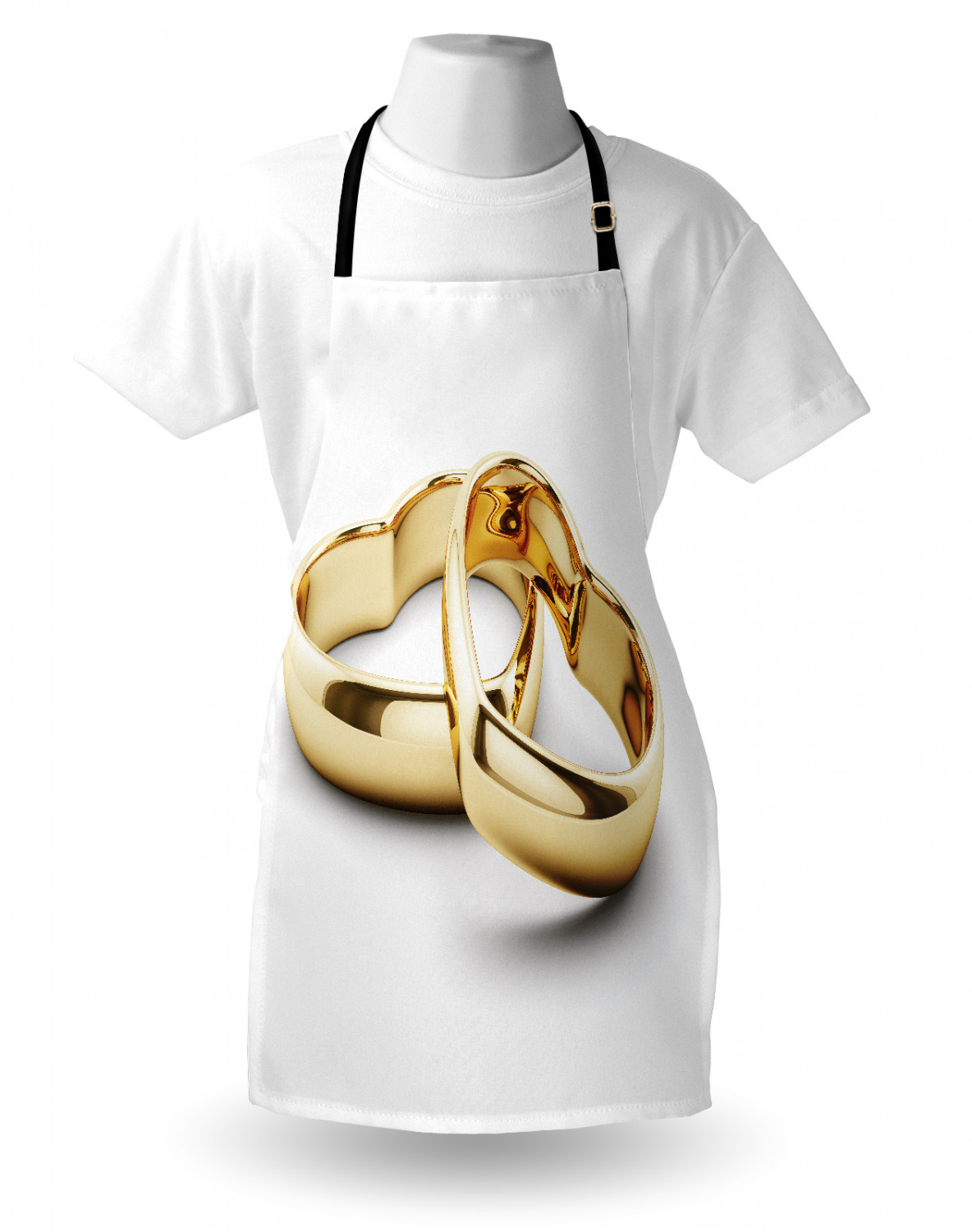 Wedding Apron Unisex Kitchen Bib with Adjustable Neck for Cooking Baking