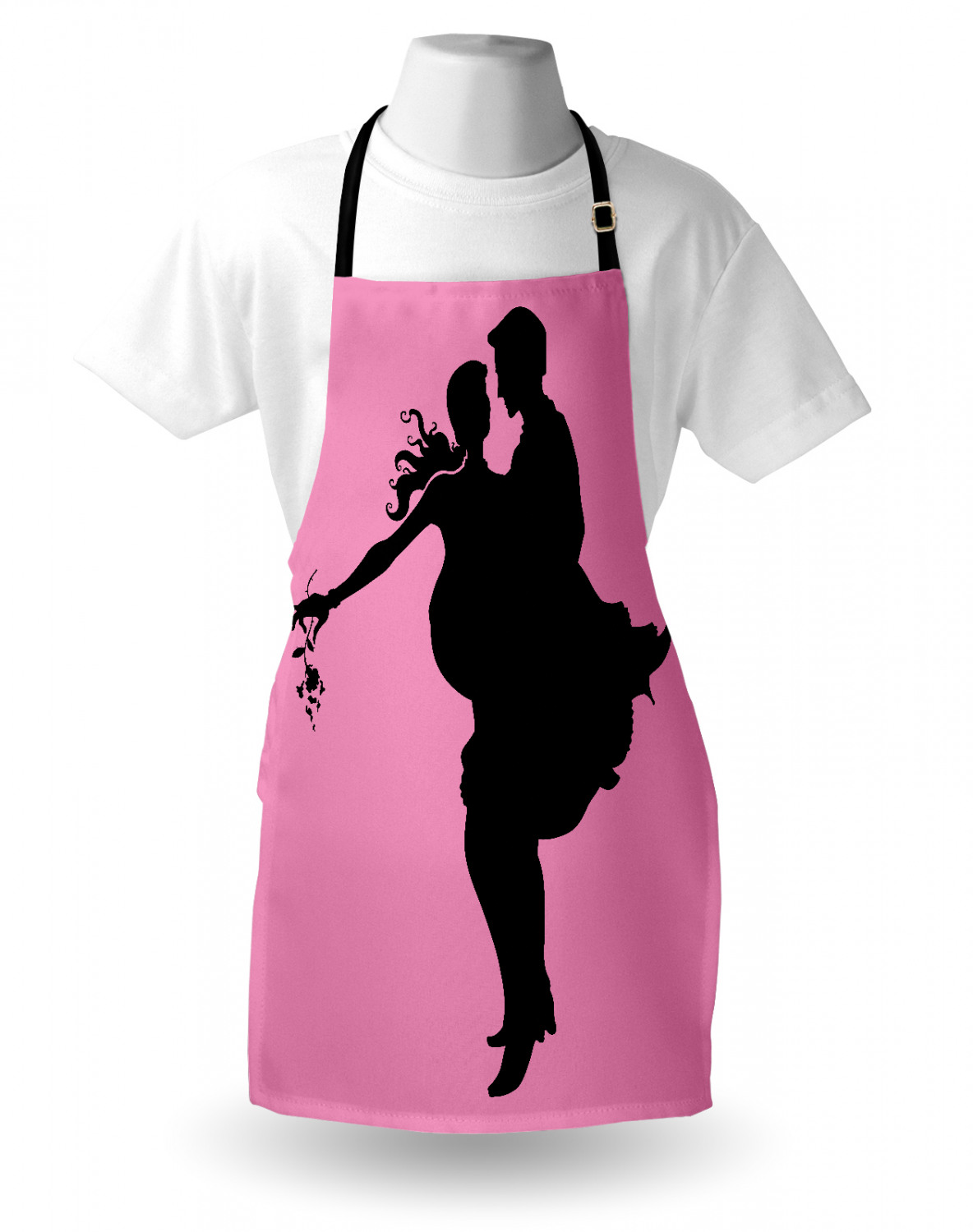 Wedding Apron Unisex Kitchen Bib with Adjustable Neck for Cooking Baking