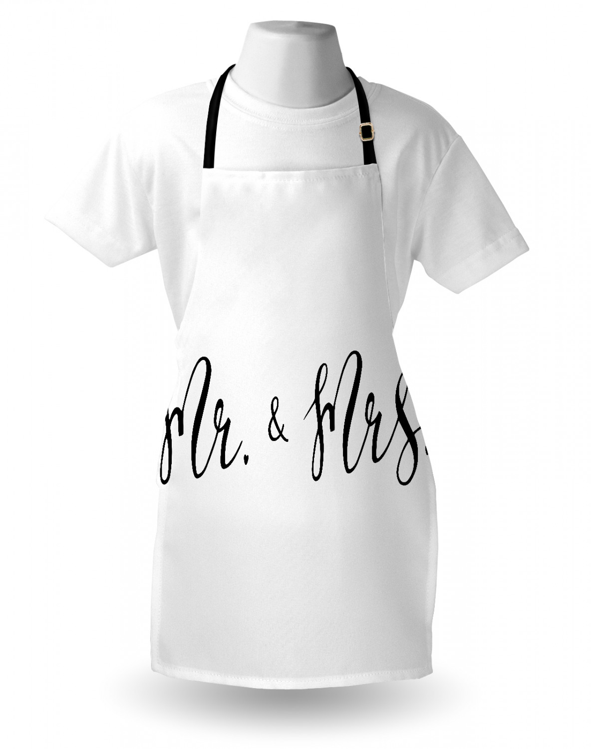 Wedding Apron Unisex Kitchen Bib with Adjustable Neck for Cooking Baking