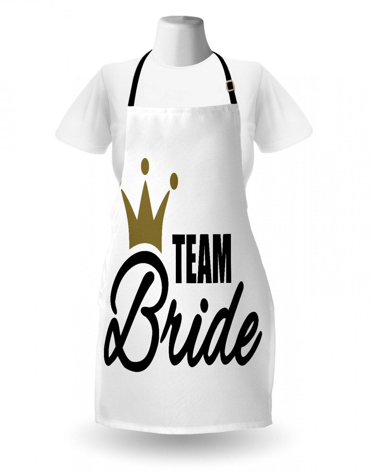 Wedding Apron Unisex Kitchen Bib with Adjustable Neck for Cooking Baking