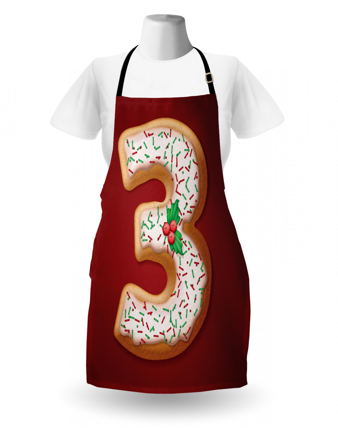 Gingerbread Man Apron Unisex Kitchen Bib with Adjustable Neck Cooking