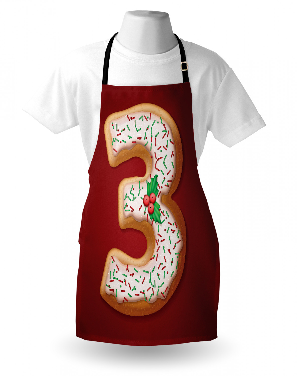 Gingerbread Man Apron Unisex Kitchen Bib with Adjustable Neck Cooking