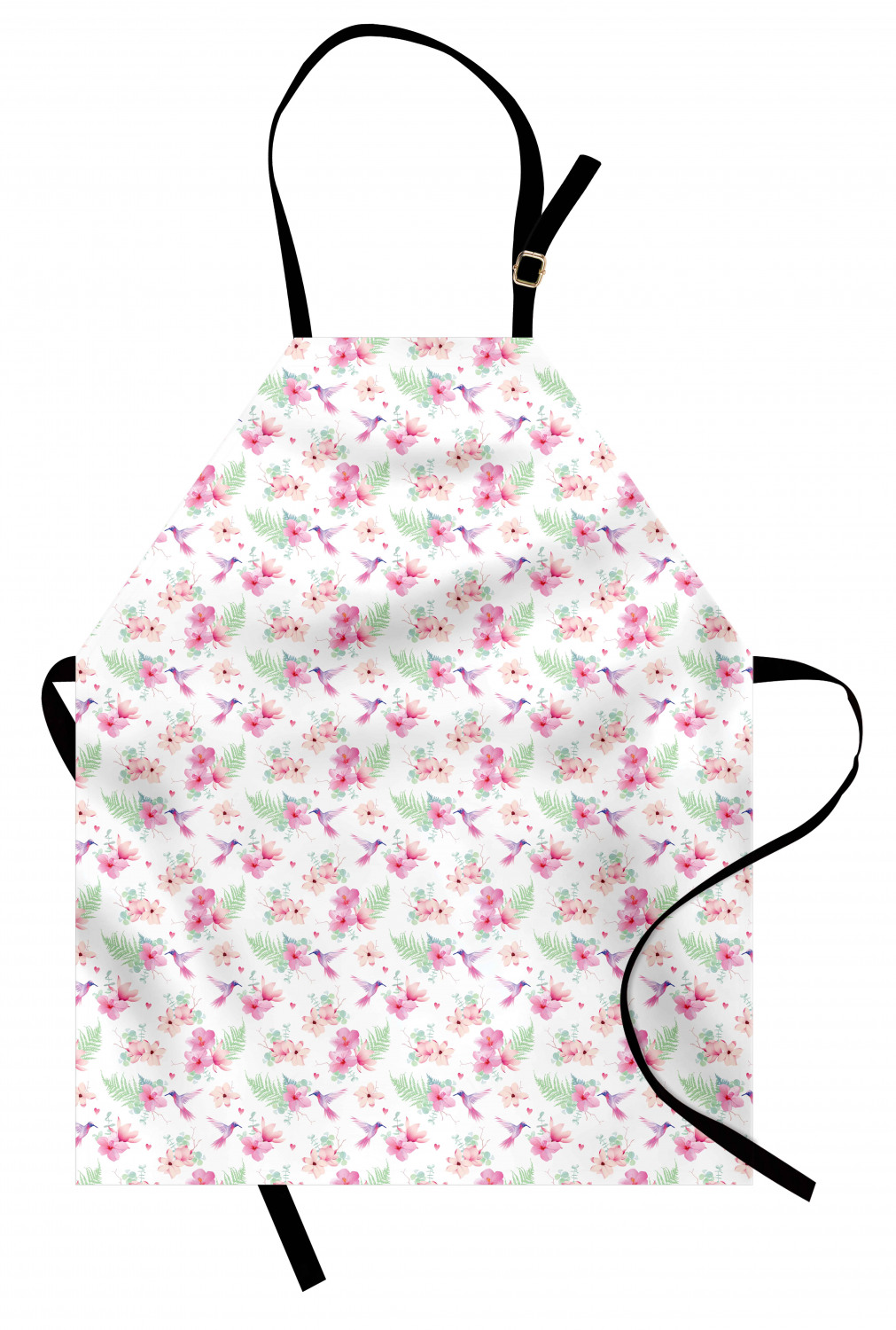 Ambesonne Flower Apron Unisex Kitchen Bib with Adjustable Neck Cooking Baking - Bild 76 von 183