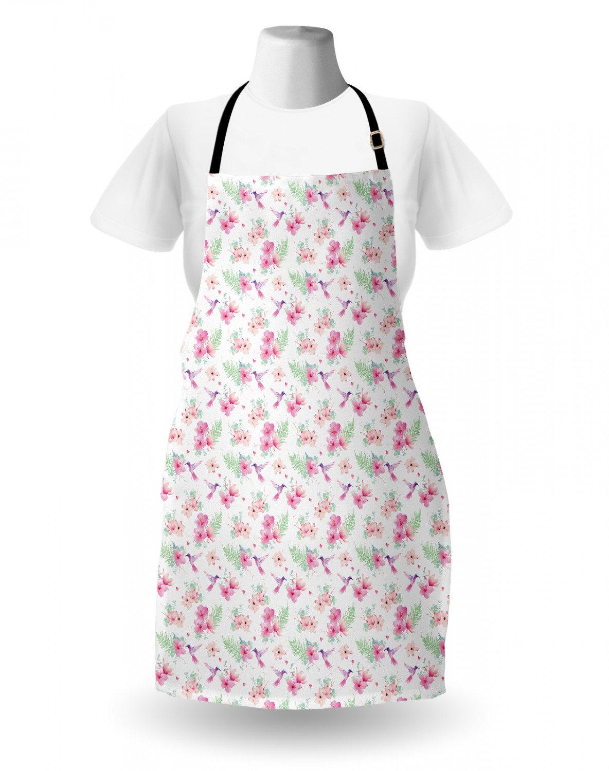 Ambesonne Flower Apron Unisex Kitchen Bib with Adjustable Neck Cooking Baking - Bild 77 von 183
