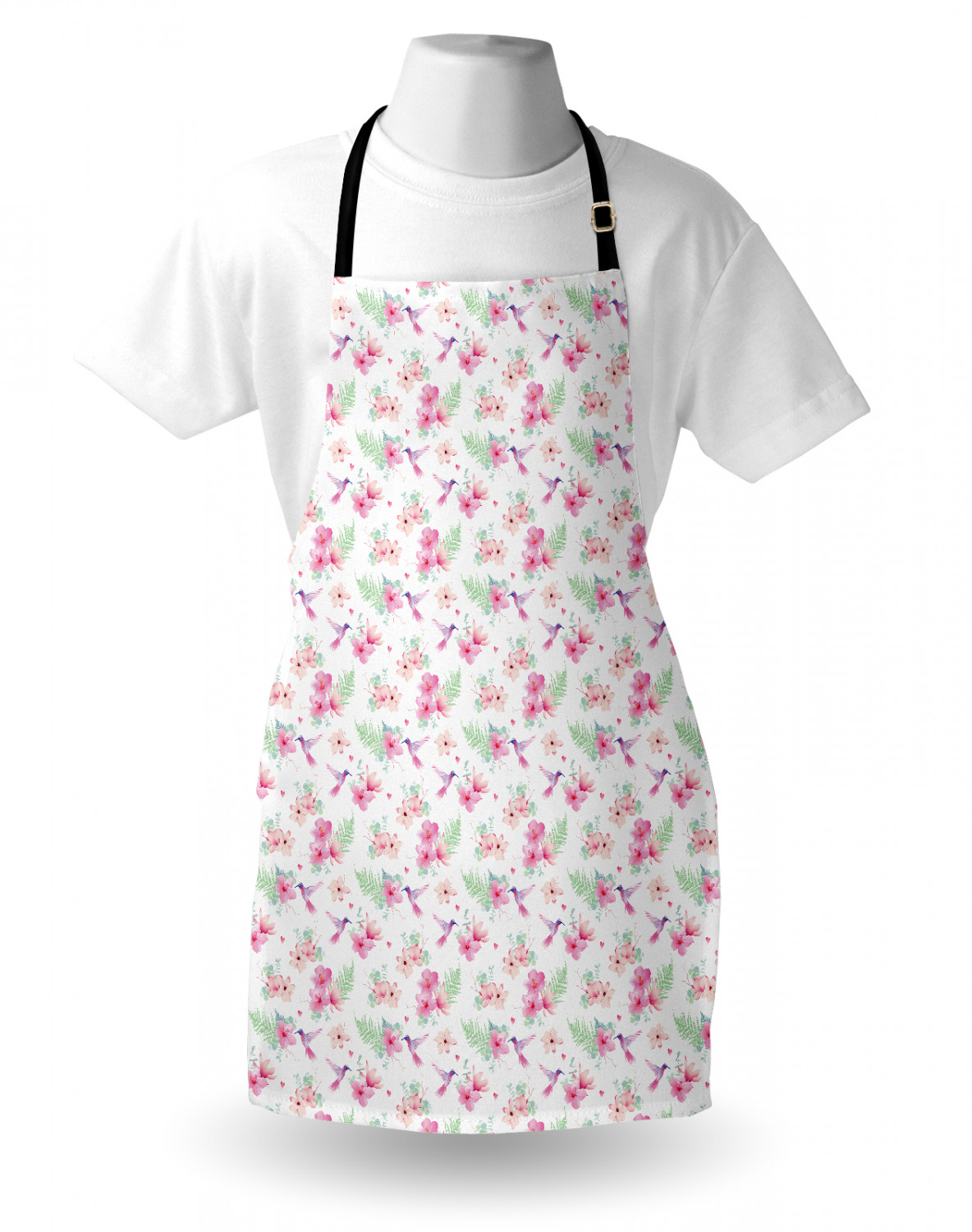 Ambesonne Flower Apron Unisex Kitchen Bib with Adjustable Neck Cooking Baking - Bild 78 von 183