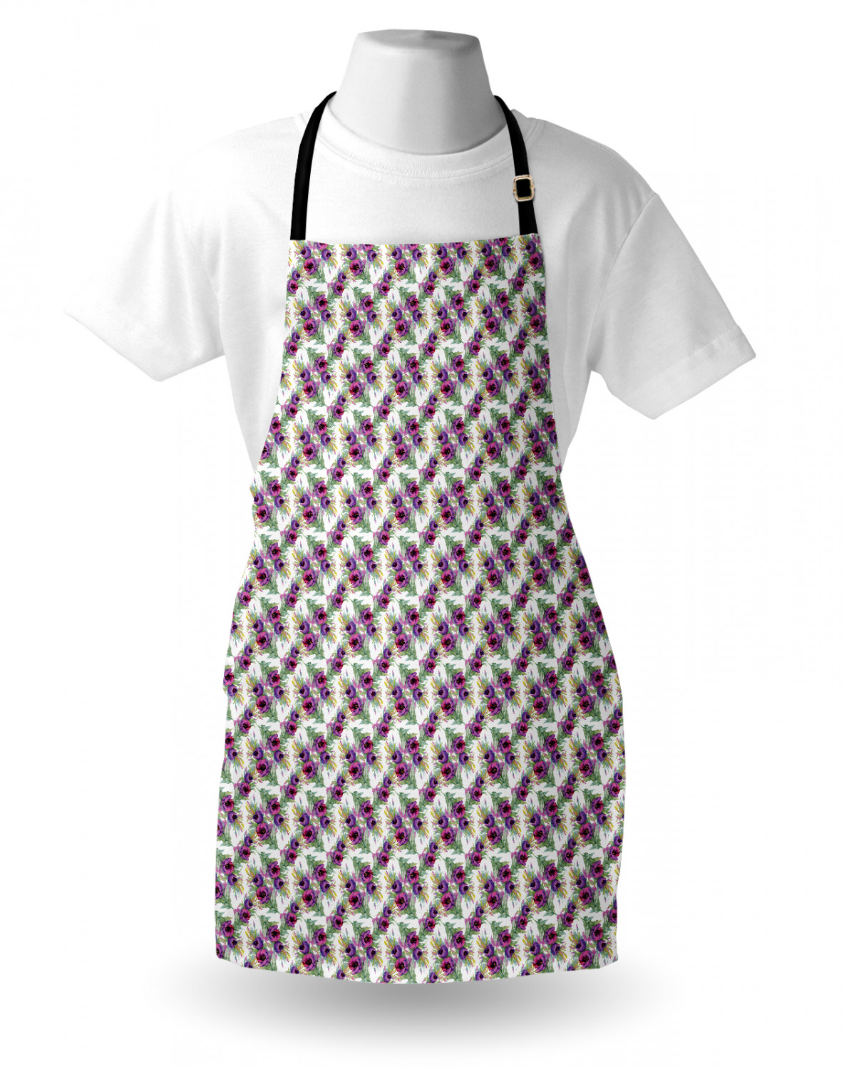 Ambesonne Flower Apron Unisex Kitchen Bib with Adjustable Neck Cooking Baking - Bild 132 von 183