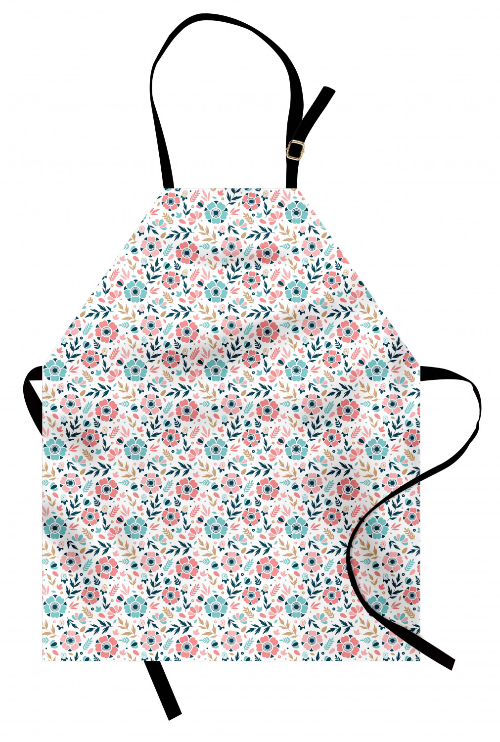Ambesonne Flower Apron Unisex Kitchen Bib with Adjustable Neck Cooking Baking - Bild 181 von 183