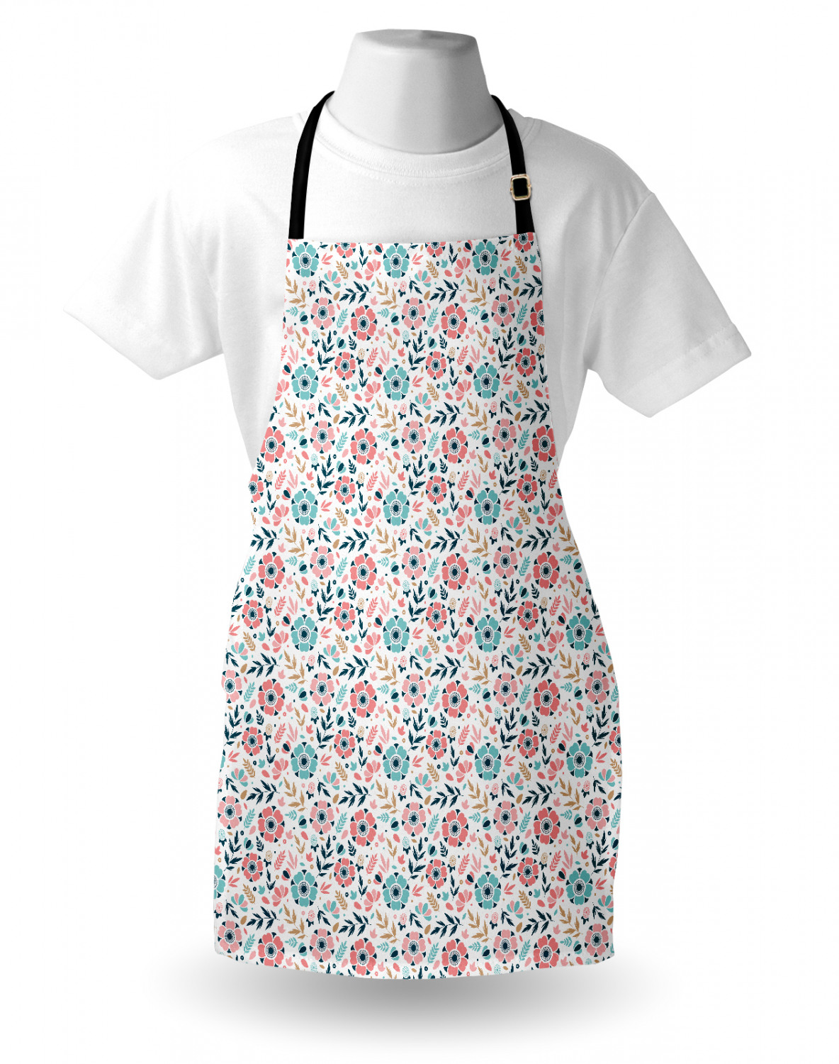 Ambesonne Flower Apron Unisex Kitchen Bib with Adjustable Neck Cooking Baking - Bild 183 von 183