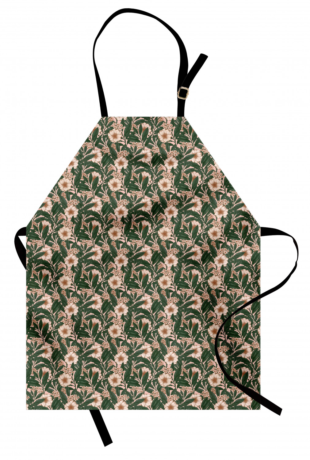 Ambesonne Flower Apron Unisex Kitchen Bib with Adjustable Neck Cooking Baking - Bild 127 von 183