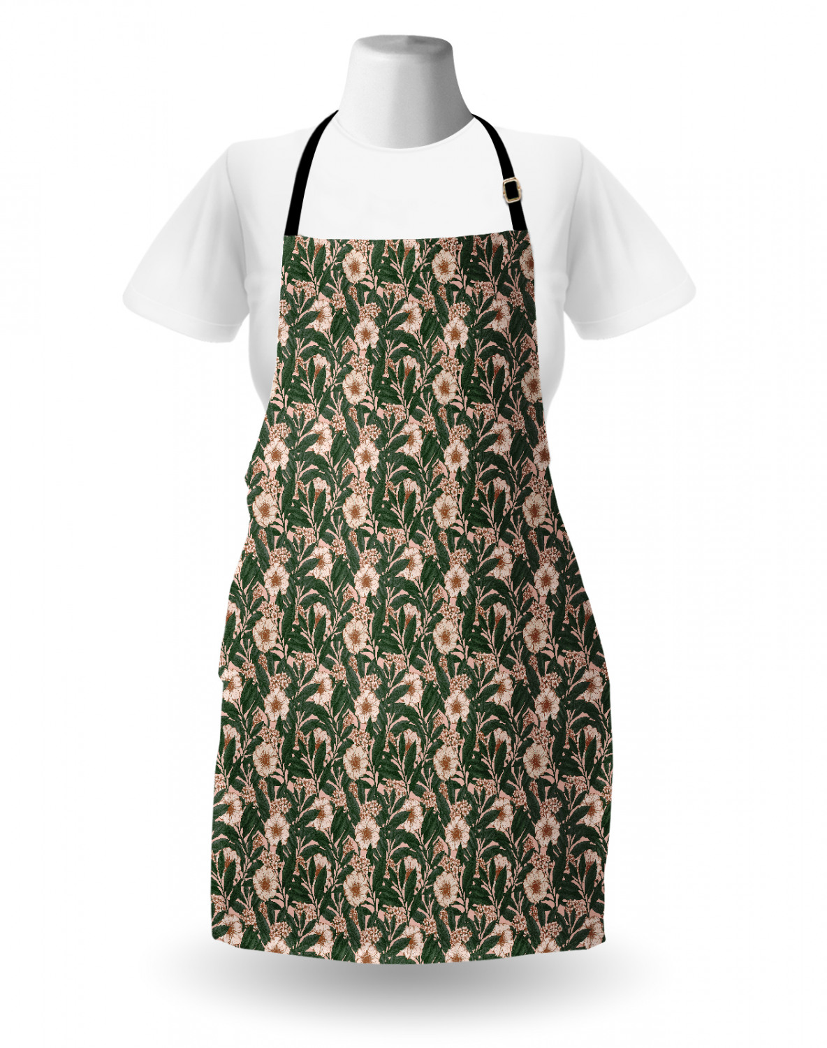 Ambesonne Flower Apron Unisex Kitchen Bib with Adjustable Neck Cooking Baking - Bild 128 von 183