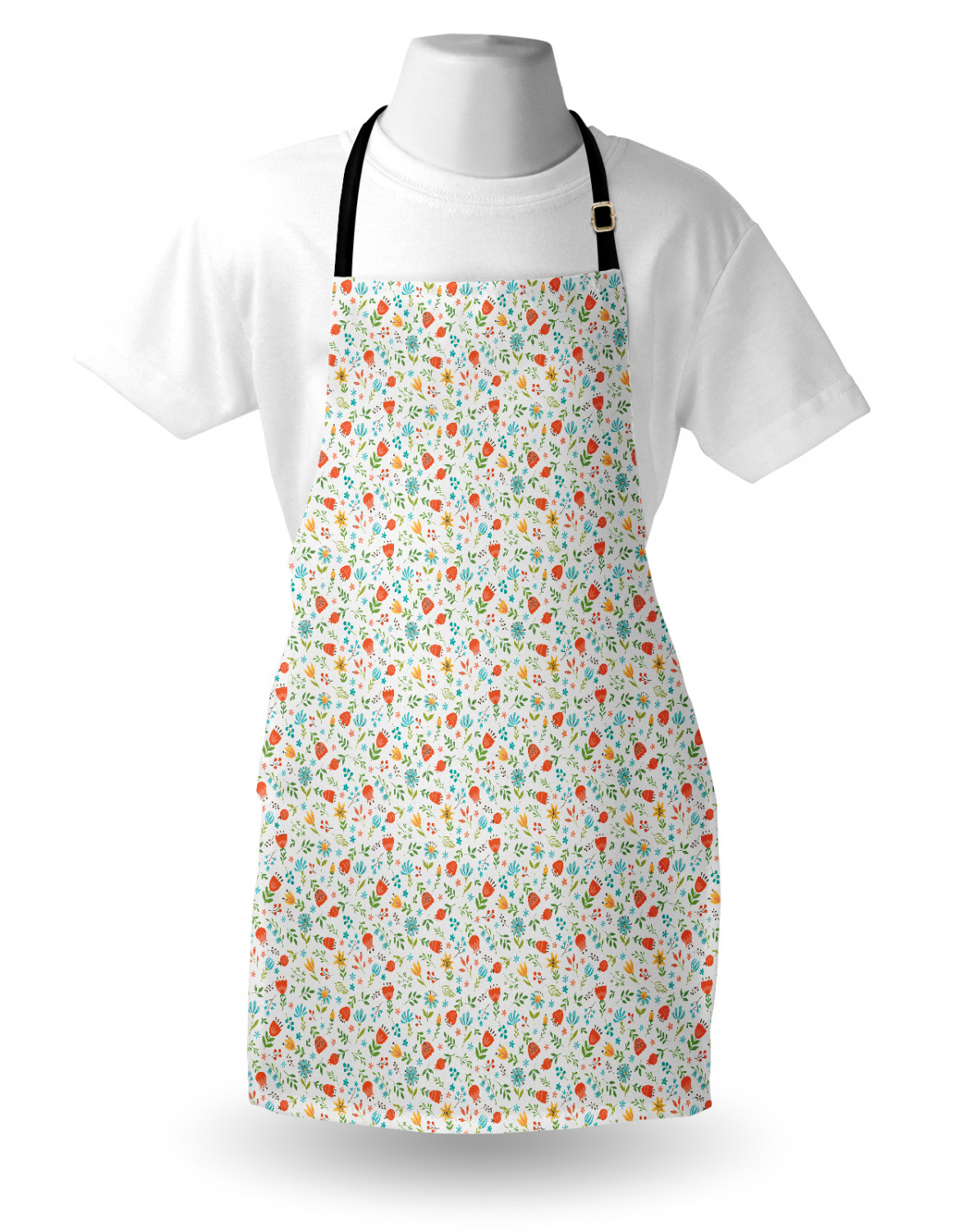 Ambesonne Flower Apron Unisex Kitchen Bib with Adjustable Neck Cooking Baking - Bild 99 von 183