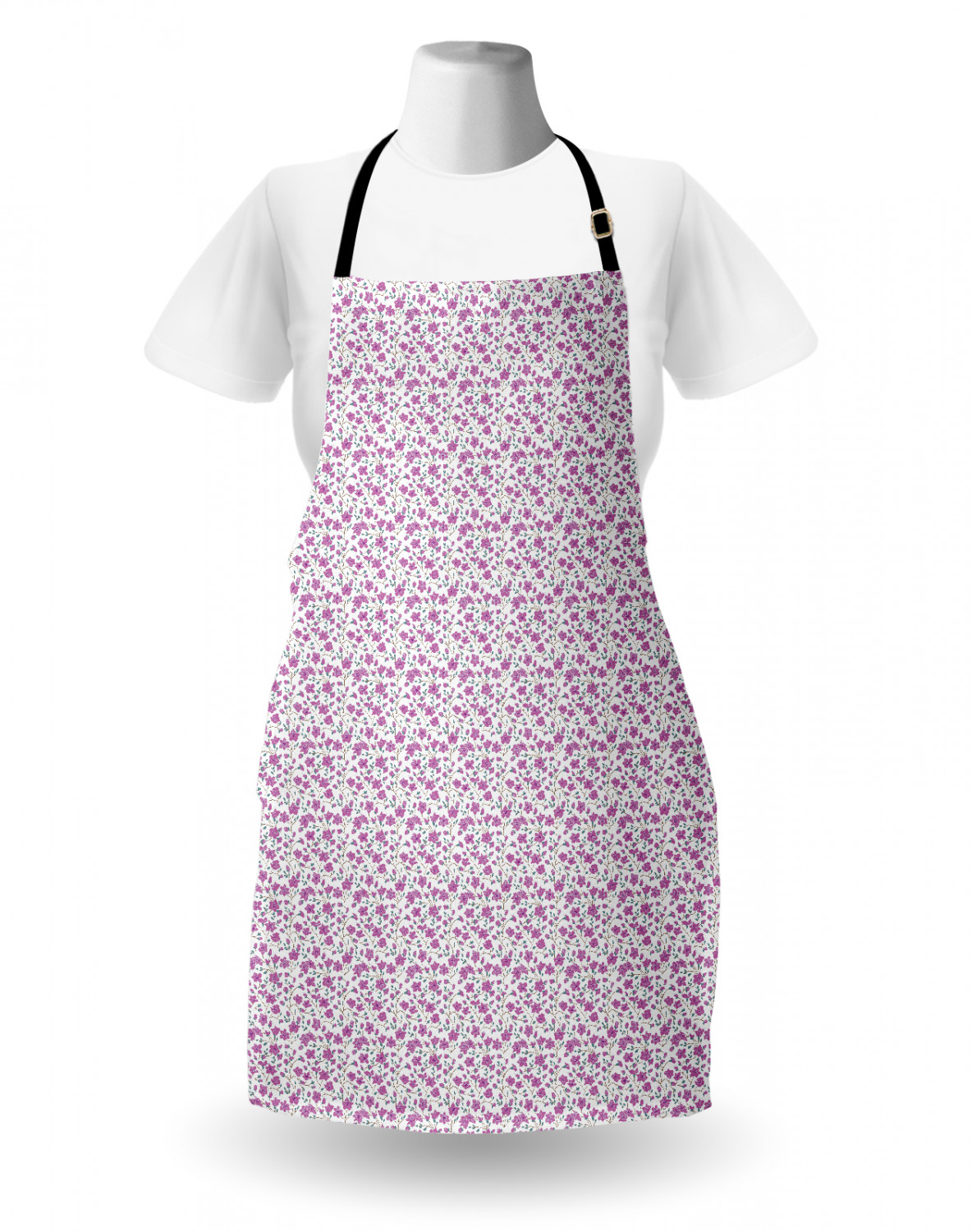 Ambesonne Flower Apron Unisex Kitchen Bib with Adjustable Neck Cooking Baking - Bild 101 von 183