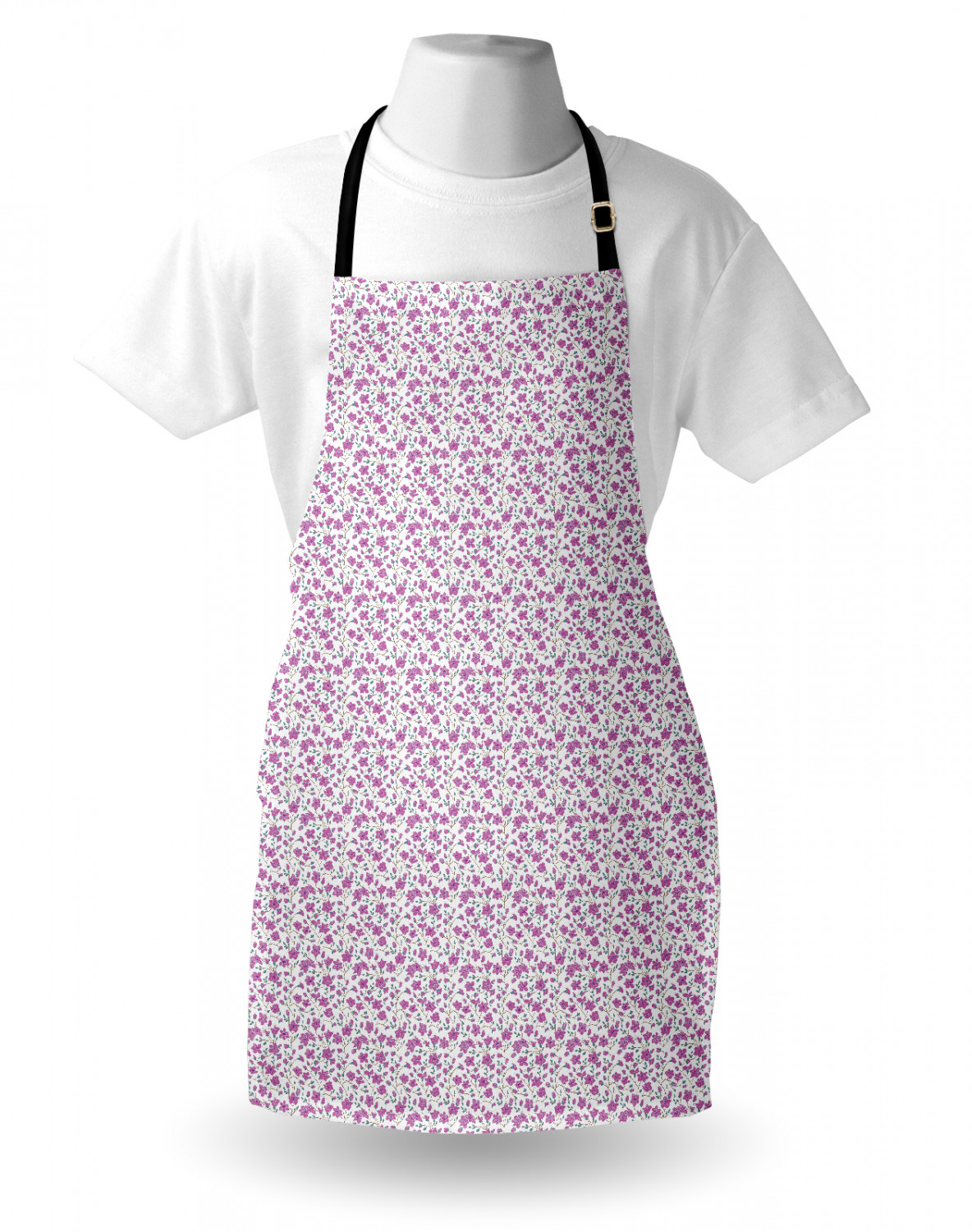 Ambesonne Flower Apron Unisex Kitchen Bib with Adjustable Neck Cooking Baking - Bild 102 von 183