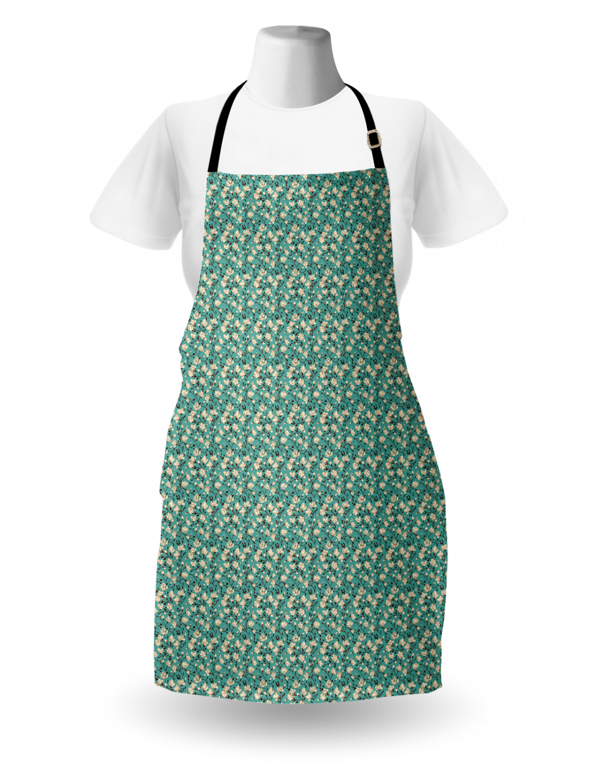 Ambesonne Flower Apron Unisex Kitchen Bib with Adjustable Neck Cooking Baking - Bild 80 von 183
