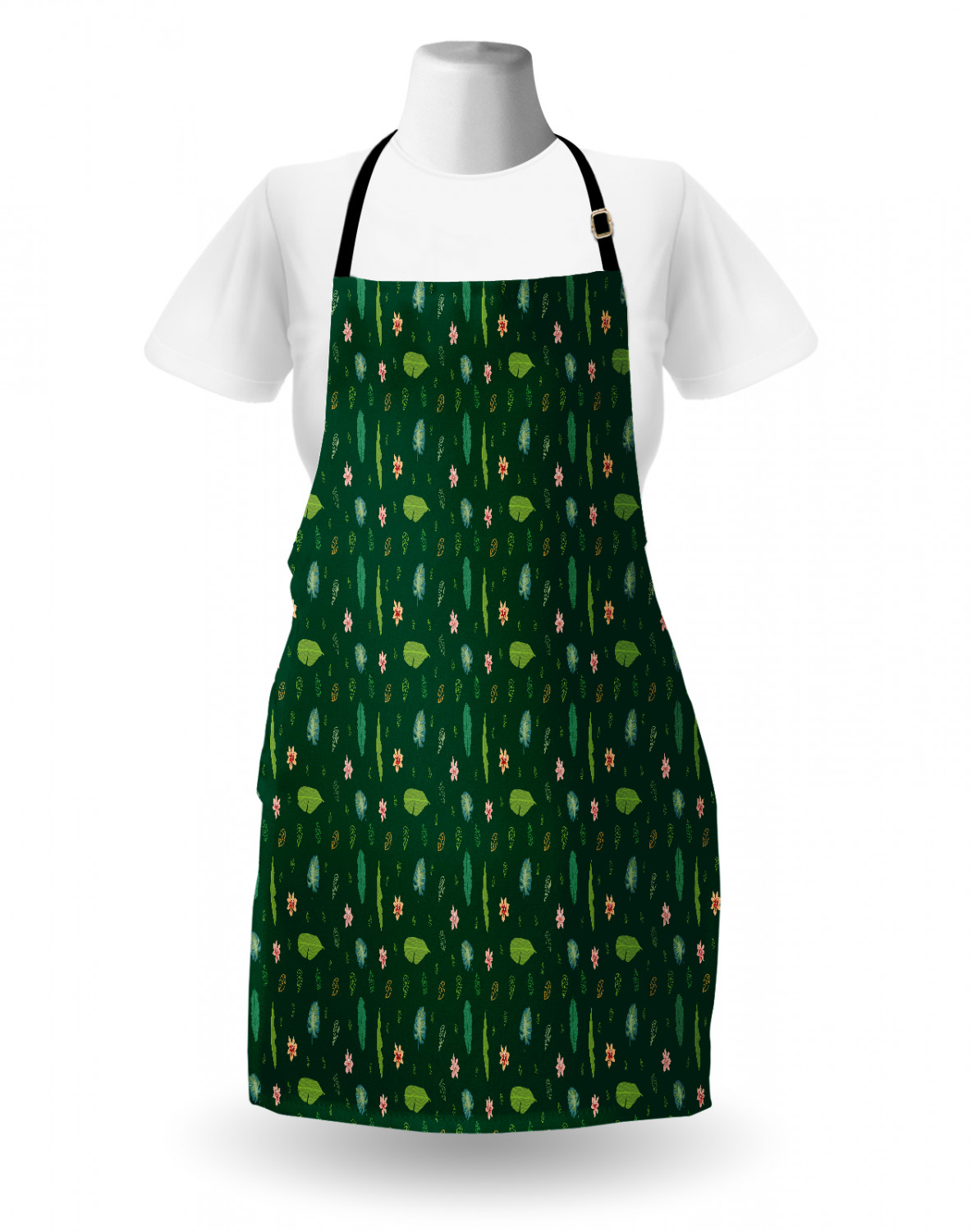Ambesonne Flower Apron Unisex Kitchen Bib with Adjustable Neck Cooking Baking - Bild 20 von 183