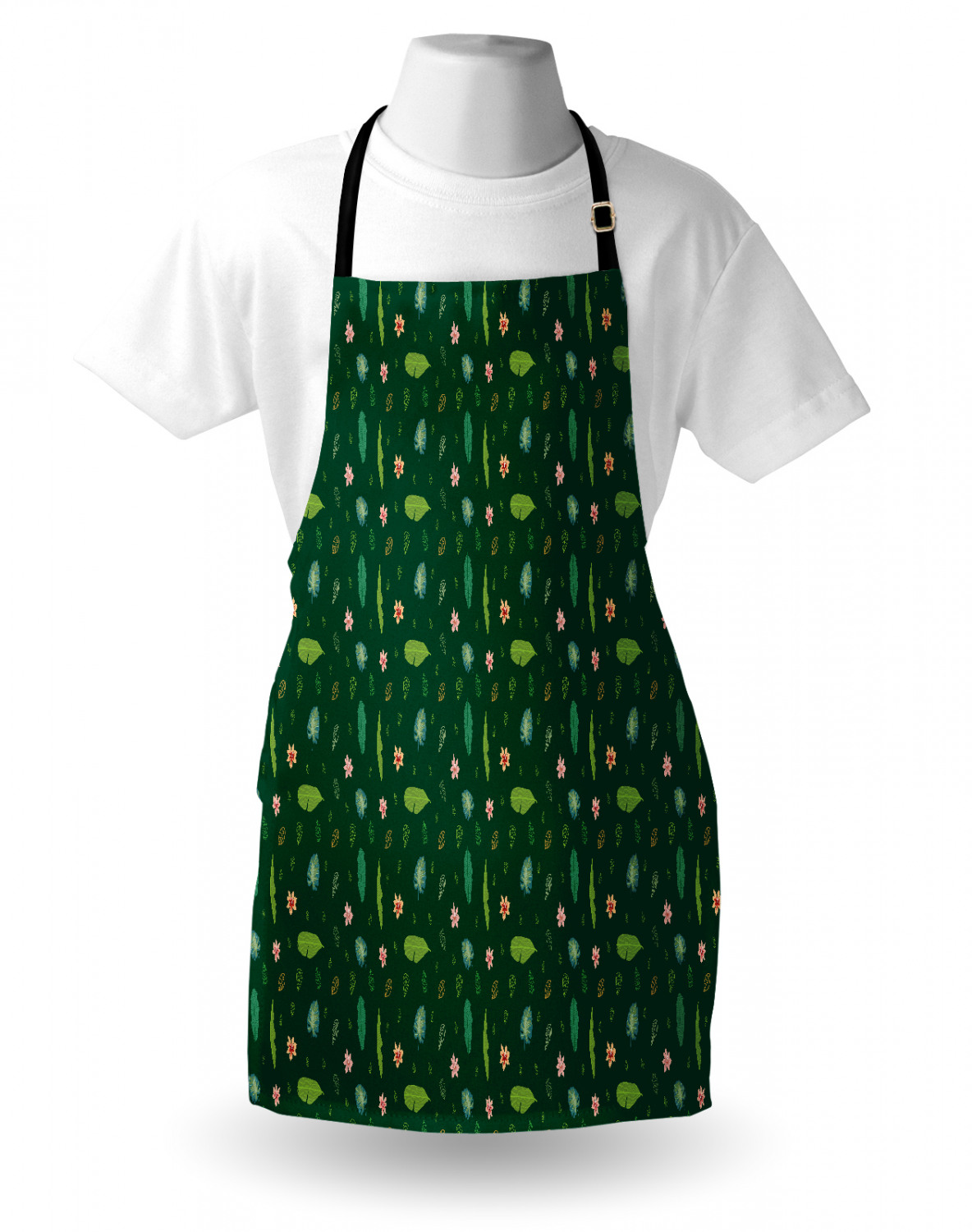 Ambesonne Flower Apron Unisex Kitchen Bib with Adjustable Neck Cooking Baking - Bild 21 von 183