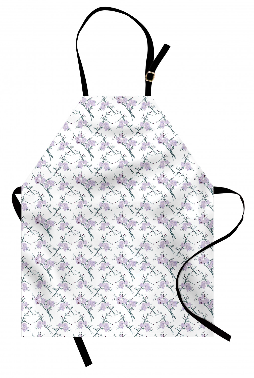 Ambesonne Flower Apron Unisex Kitchen Bib with Adjustable Neck Cooking Baking - Bild 154 von 183