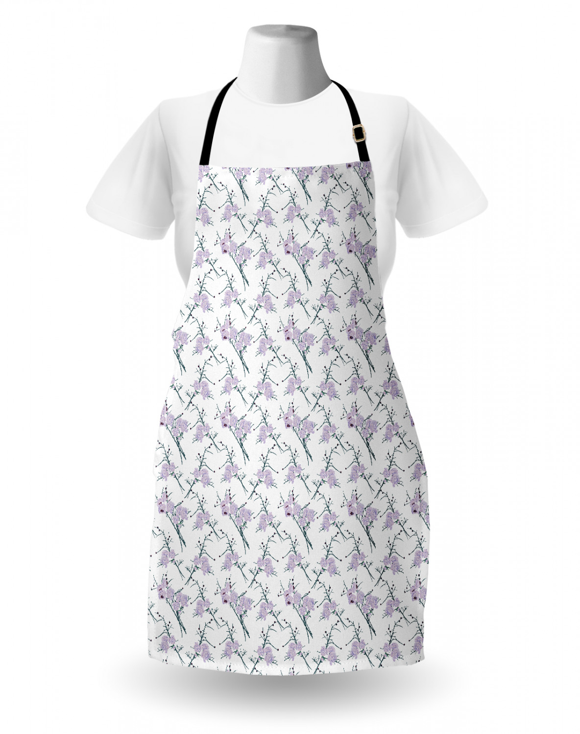 Ambesonne Flower Apron Unisex Kitchen Bib with Adjustable Neck Cooking Baking - Bild 155 von 183