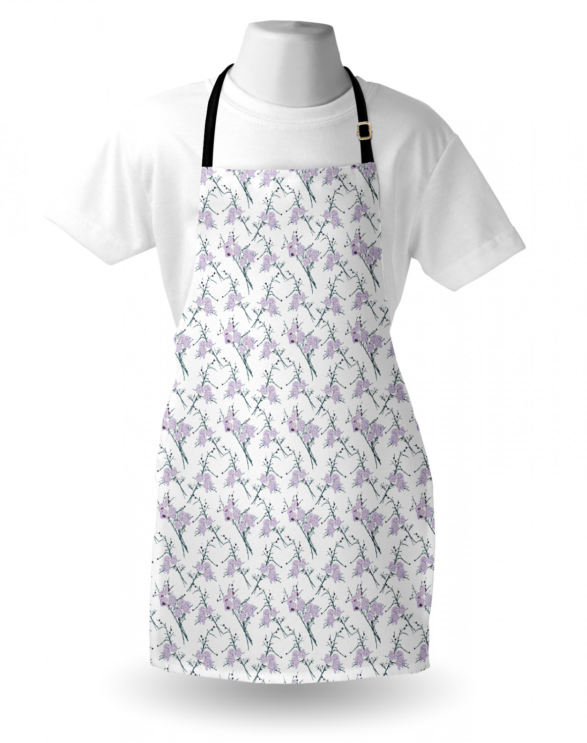 Ambesonne Flower Apron Unisex Kitchen Bib with Adjustable Neck Cooking Baking - Bild 156 von 183