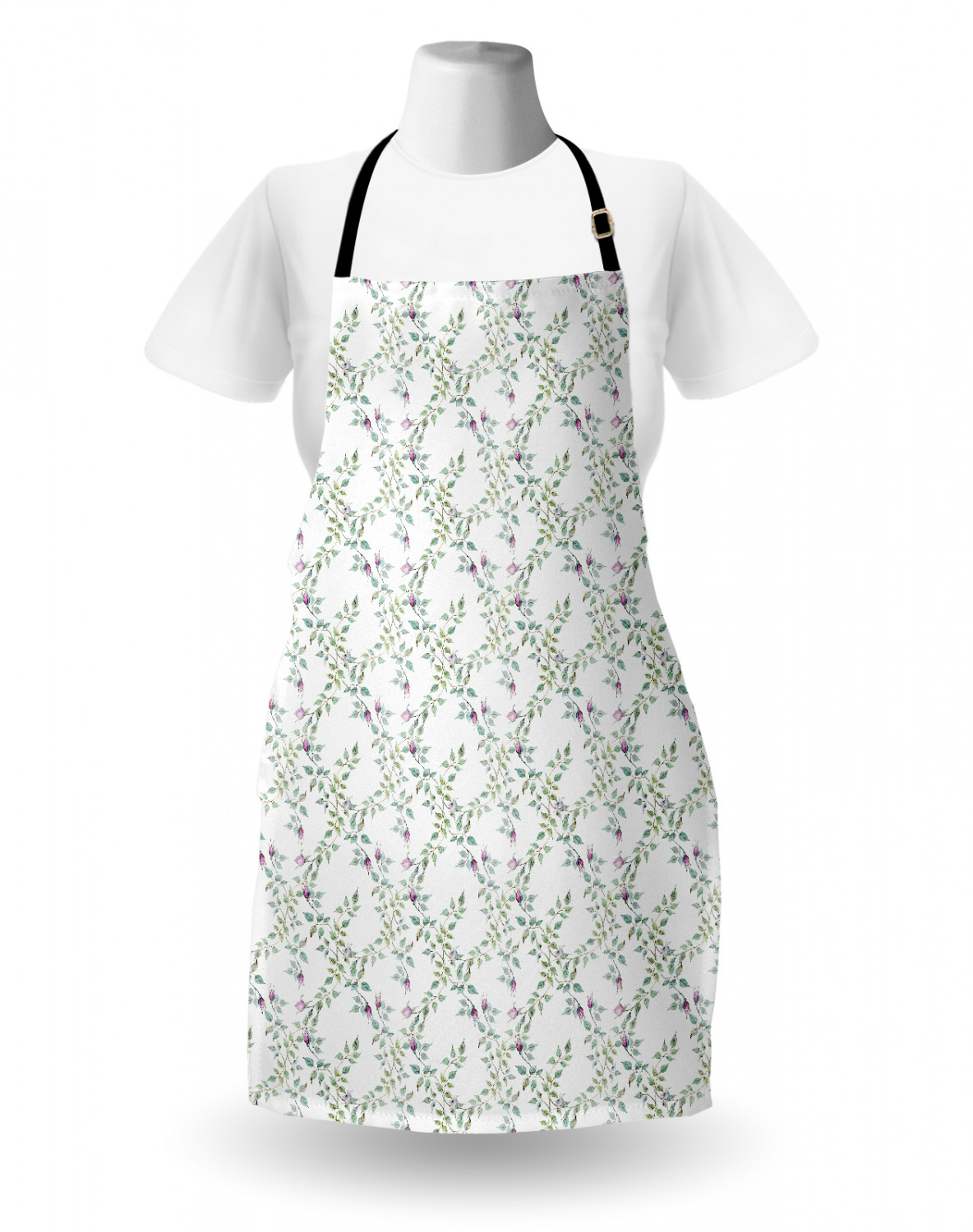 Ambesonne Flower Apron Unisex Kitchen Bib with Adjustable Neck Cooking Baking - Bild 176 von 183