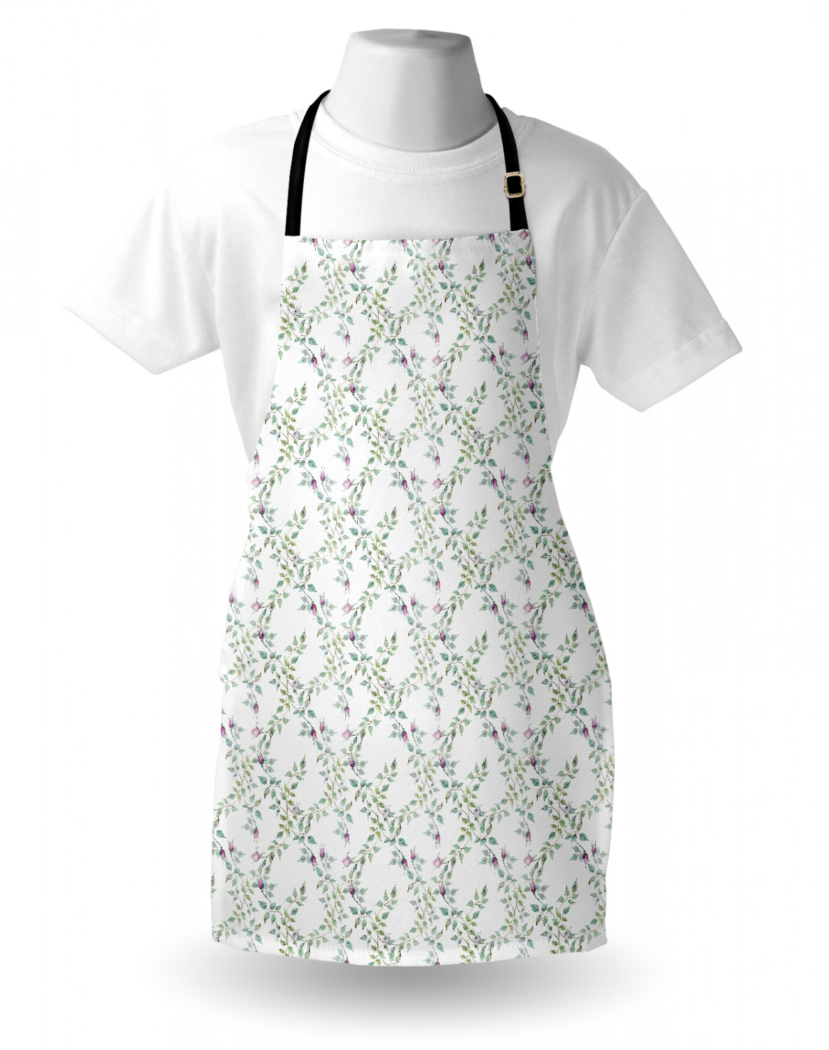 Ambesonne Flower Apron Unisex Kitchen Bib with Adjustable Neck Cooking Baking - Bild 177 von 183