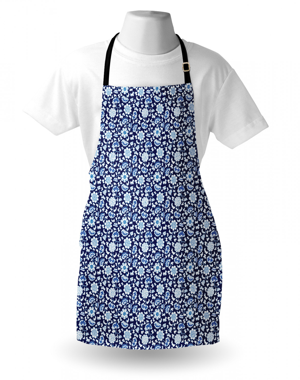 Ambesonne Flower Apron Unisex Kitchen Bib with Adjustable Neck Cooking Baking - Bild 42 von 183