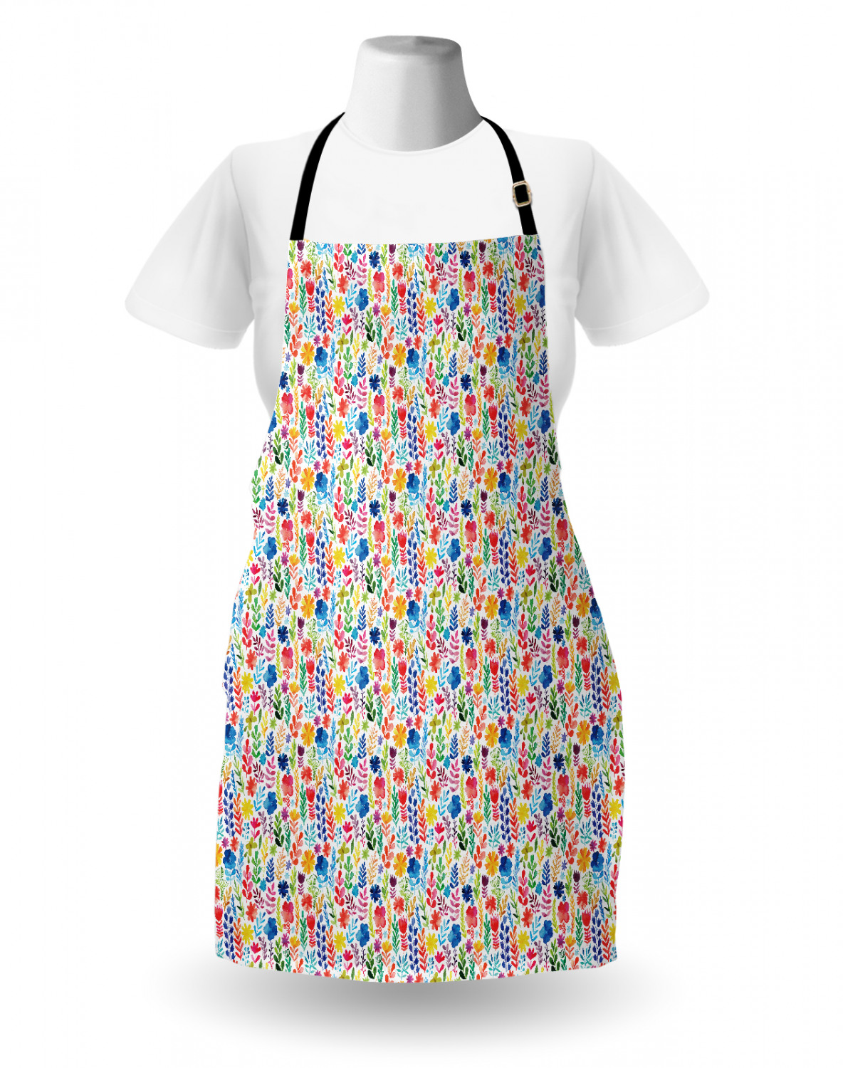 Ambesonne Flower Apron Unisex Kitchen Bib with Adjustable Neck Cooking Baking - Bild 170 von 183