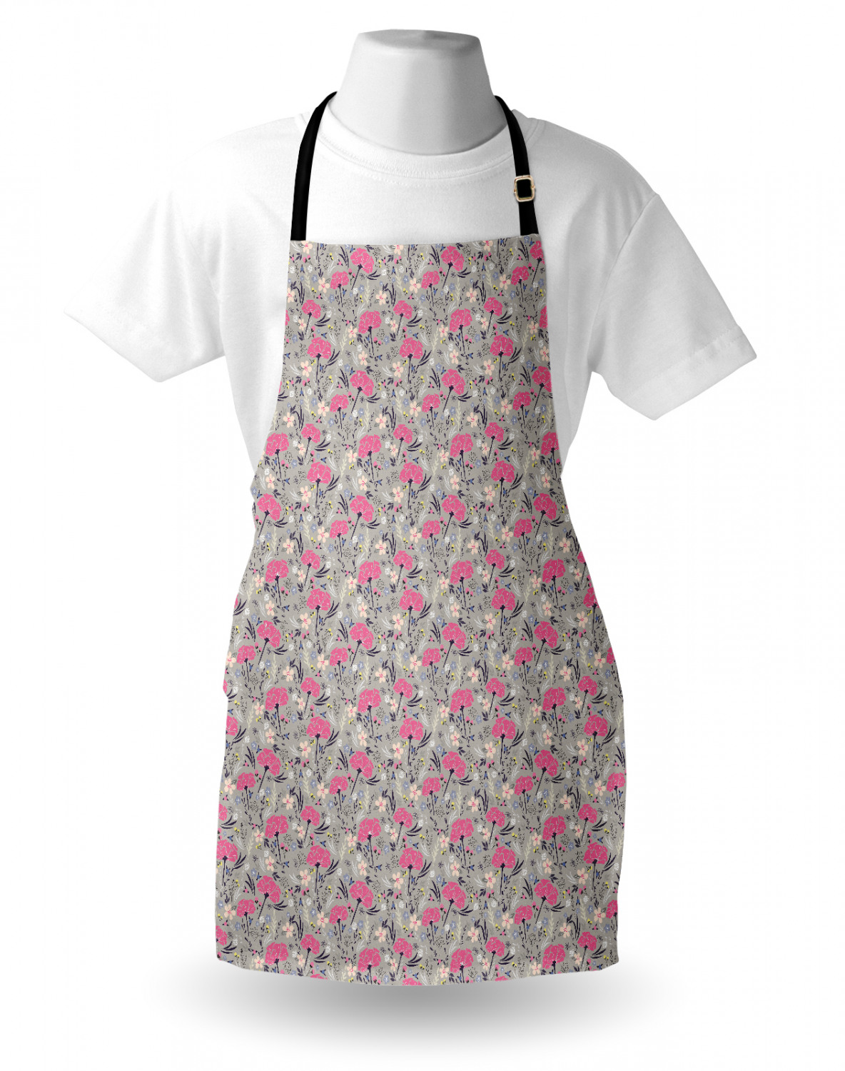 Ambesonne Flower Apron Unisex Kitchen Bib with Adjustable Neck Cooking Baking - Bild 138 von 183