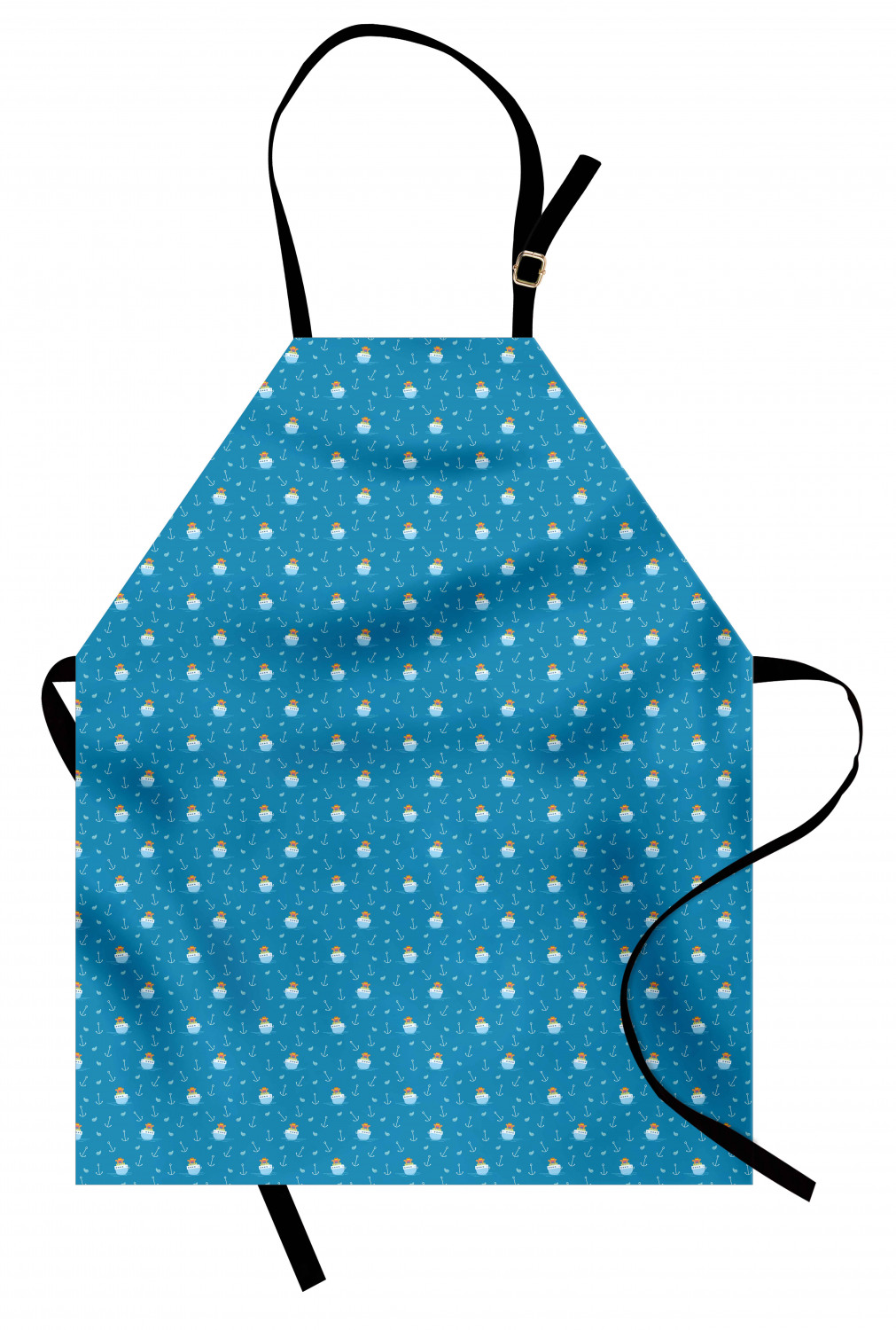 Nautical Whale Apron Unisex Kitchen Bib with Adjustable Neck Cooking