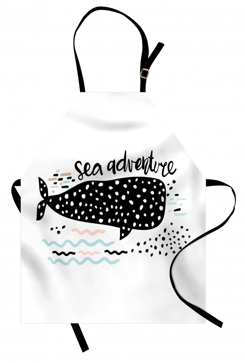 Marine Whale Apron Unisex Kitchen Bib with Adjustable Neck Cooking Baking