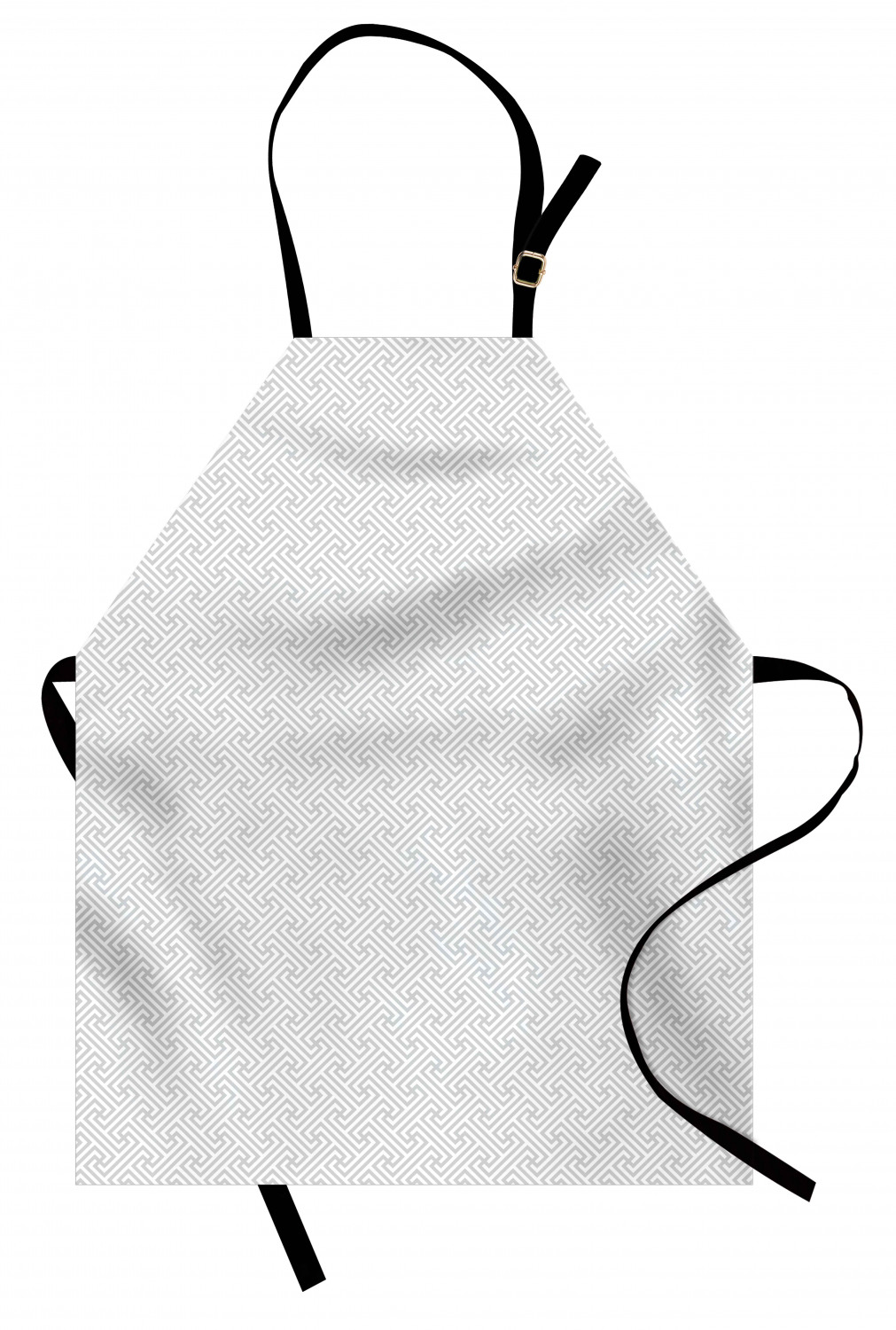 Ambesonne White Apron Unisex Kitchen Bib with Adjustable Neck Cooking Baking