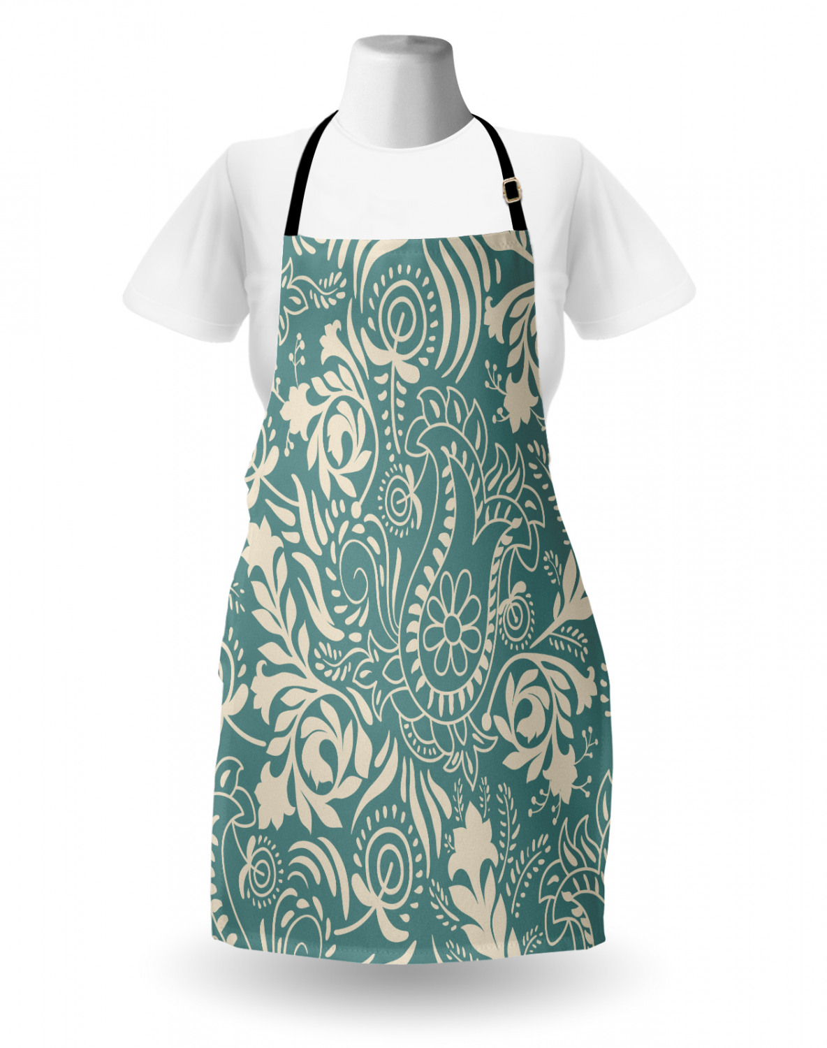 Ambesonne Flower Apron Unisex Kitchen Bib with Adjustable Neck Cooking Baking - Bild 104 von 183