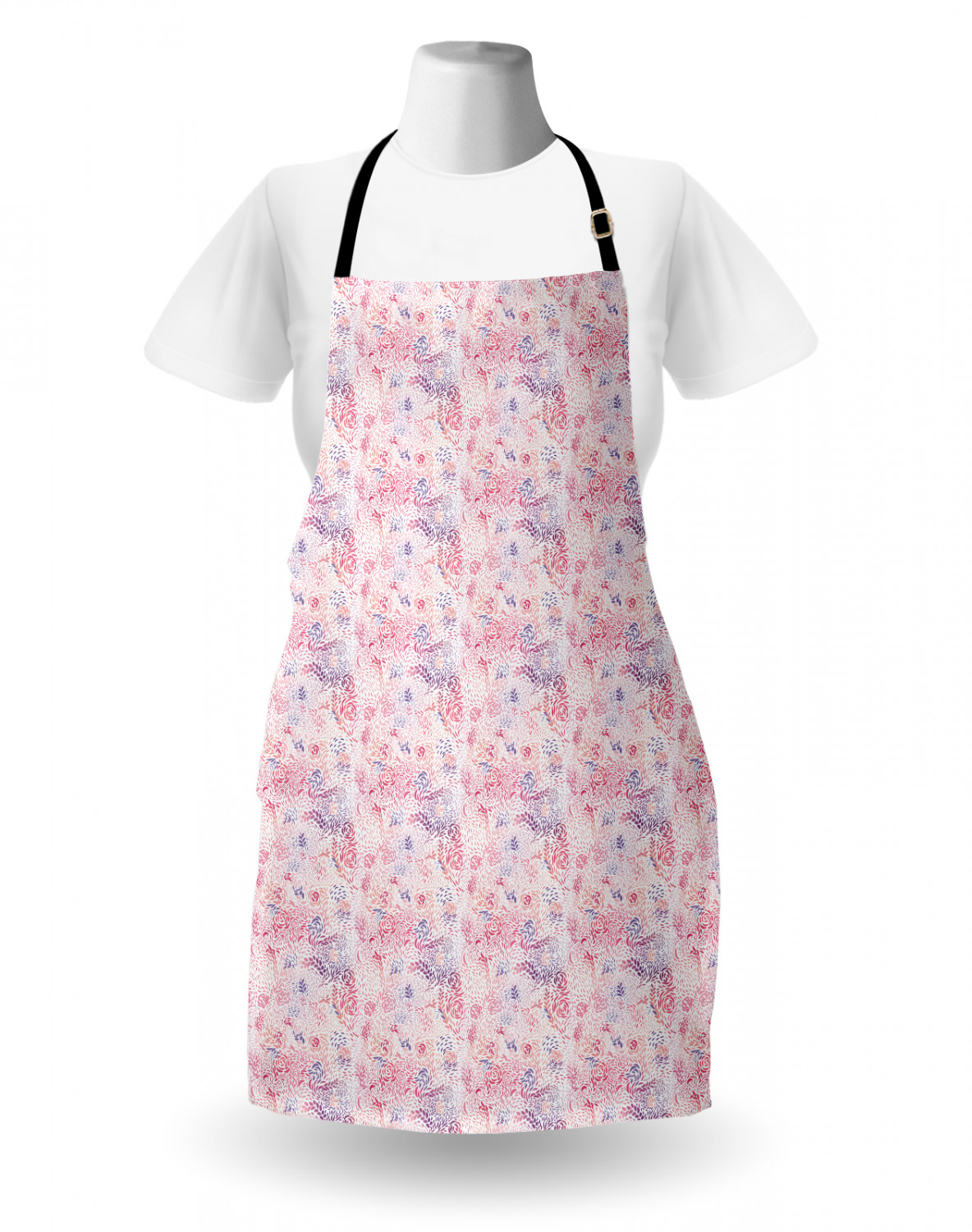 Ambesonne Flower Apron Unisex Kitchen Bib with Adjustable Neck Cooking Baking - Bild 125 von 183