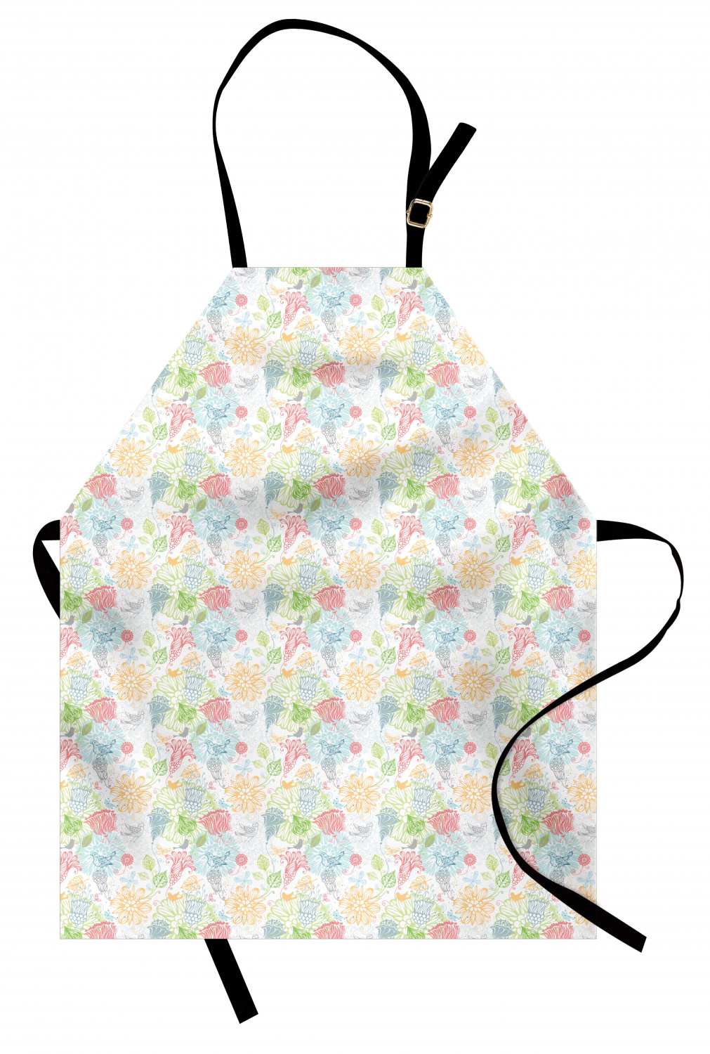 Ambesonne Apron with Adjustable Neck for Gardening Cooking Vivid Colors