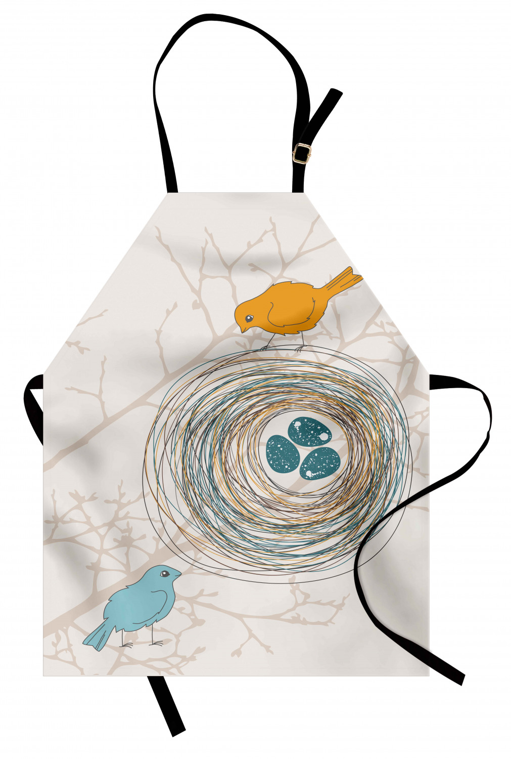 Ambesonne Apron with Adjustable Neck for Gardening Cooking Vivid Colors