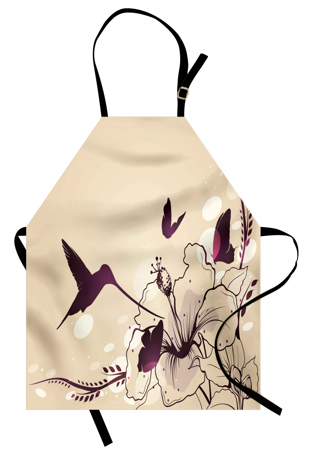 Ambesonne Apron with Adjustable Neck for Gardening Cooking Vivid Colors