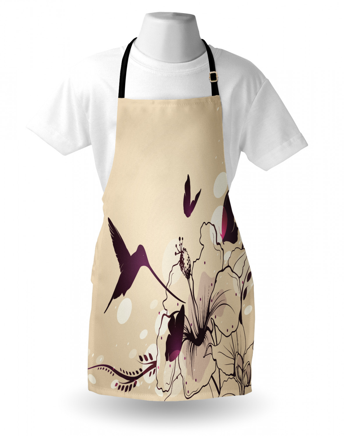 Ambesonne Apron with Adjustable Neck for Gardening Cooking Vivid Colors