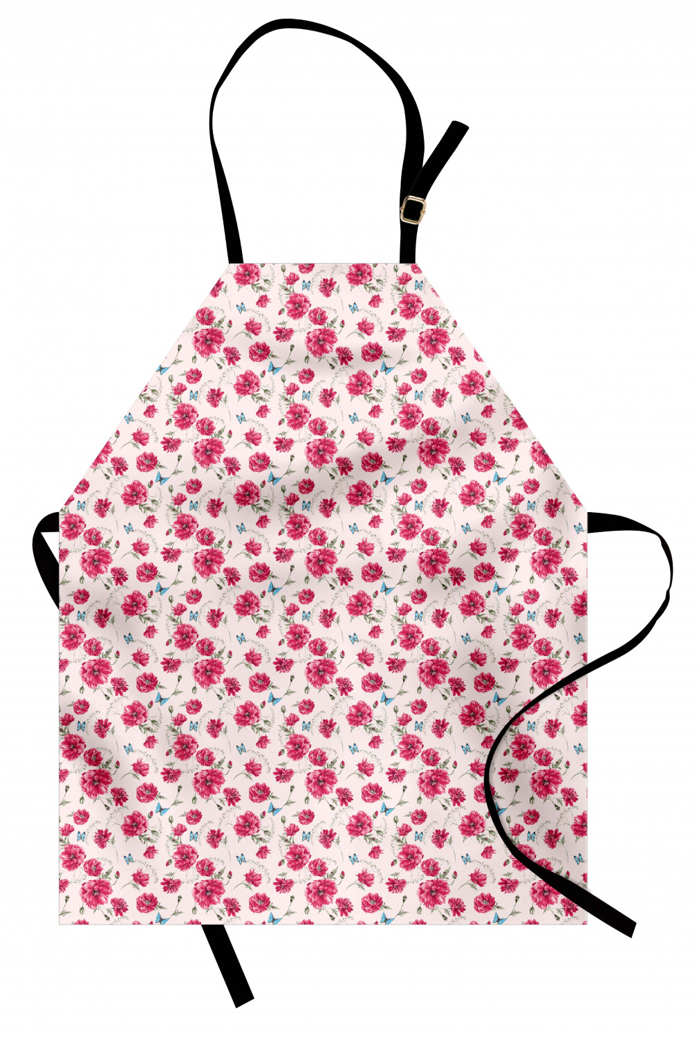 Ambesonne Pink Apron Unisex Kitchen Bib with Adjustable Neck Cooking Baking