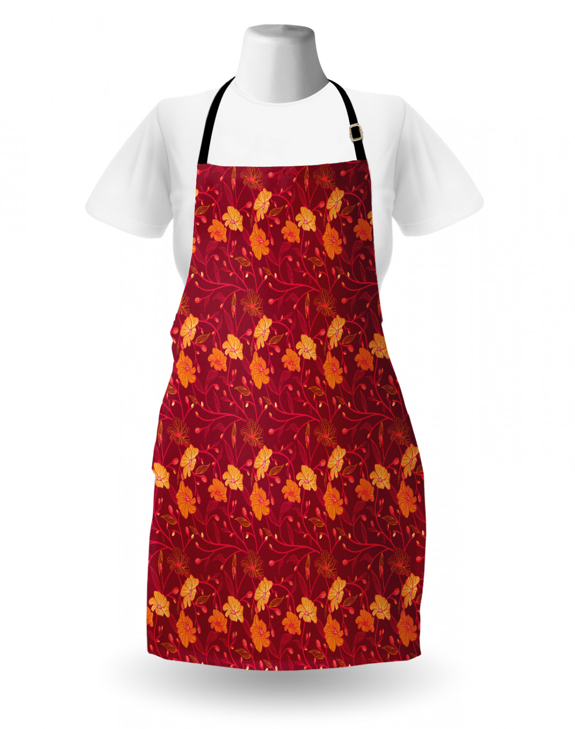 Ambesonne Flower Apron Unisex Kitchen Bib with Adjustable Neck Cooking Baking - Bild 29 von 183