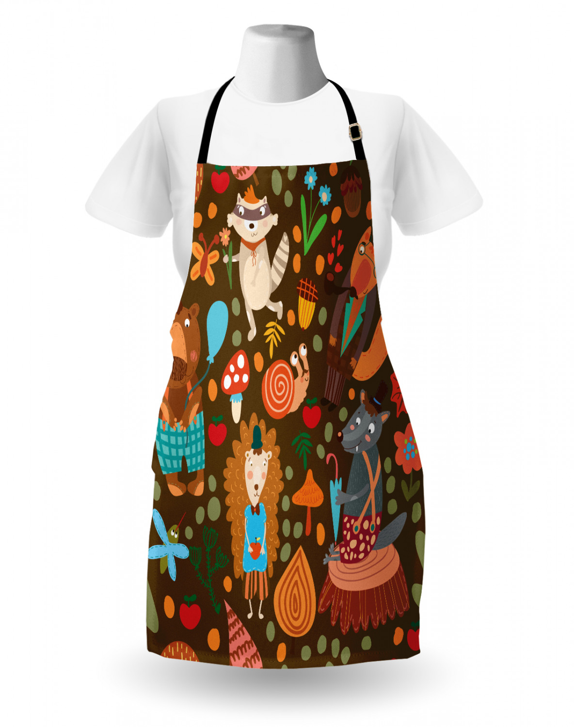 Caterpillar Apron Unisex Kitchen Bib with Adjustable Neck Cooking Baking