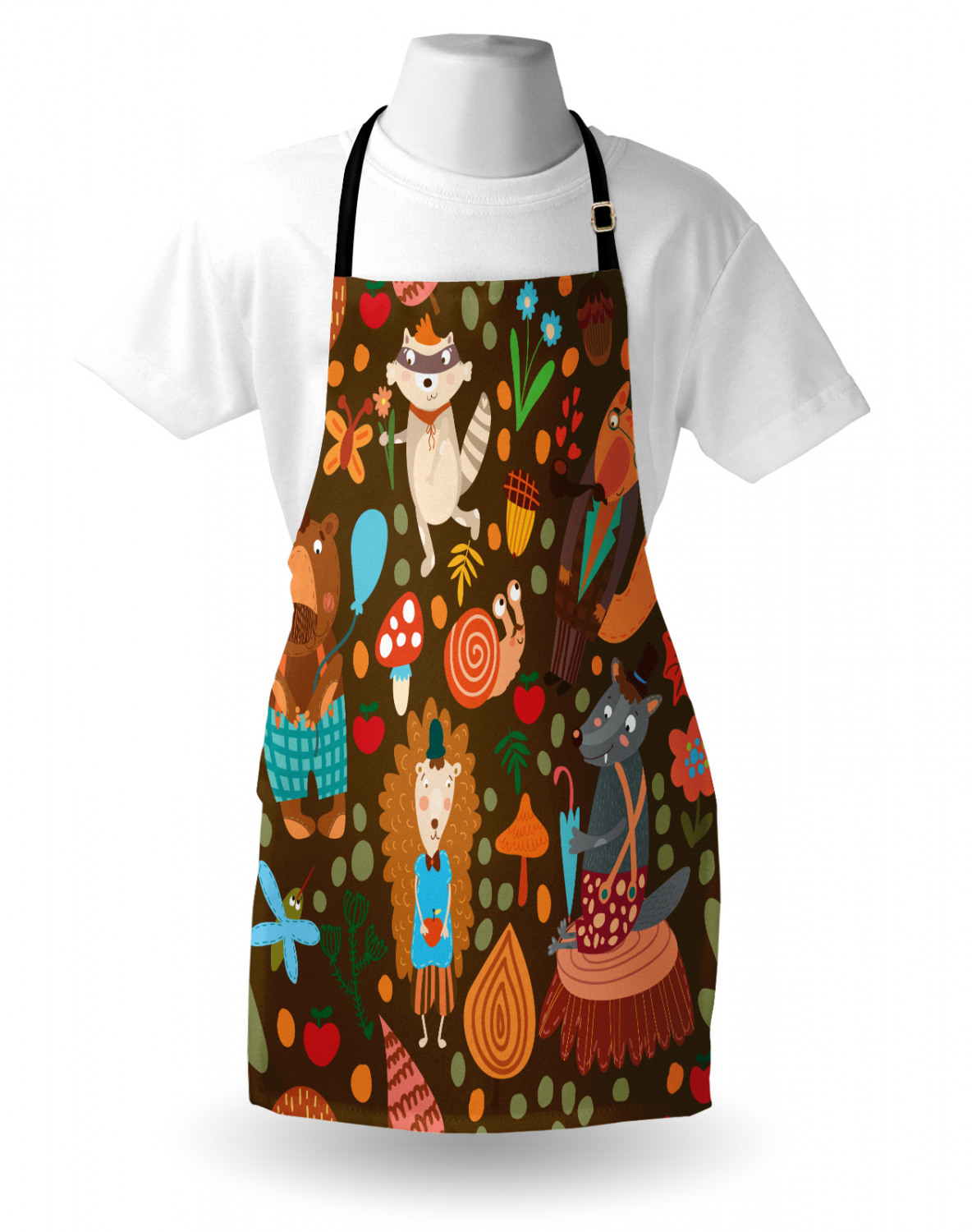 Caterpillar Apron Unisex Kitchen Bib with Adjustable Neck Cooking Baking