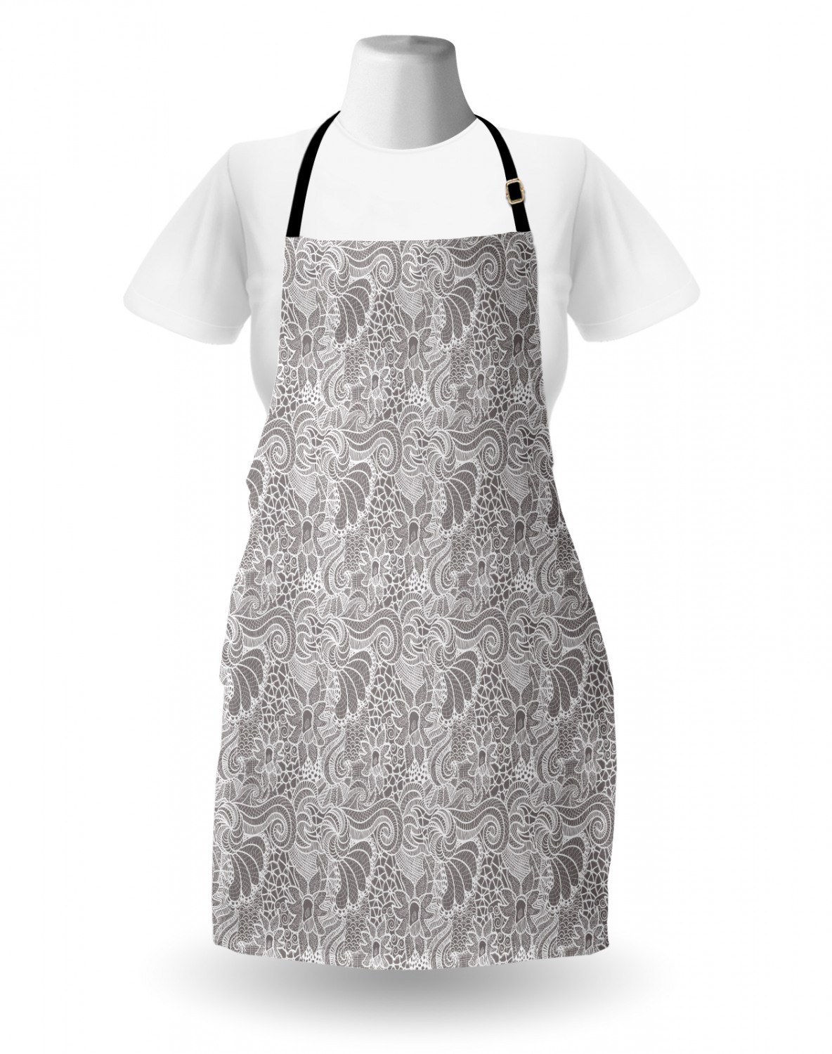 Ambesonne Flower Apron Unisex Kitchen Bib with Adjustable Neck Cooking Baking - Bild 83 von 183