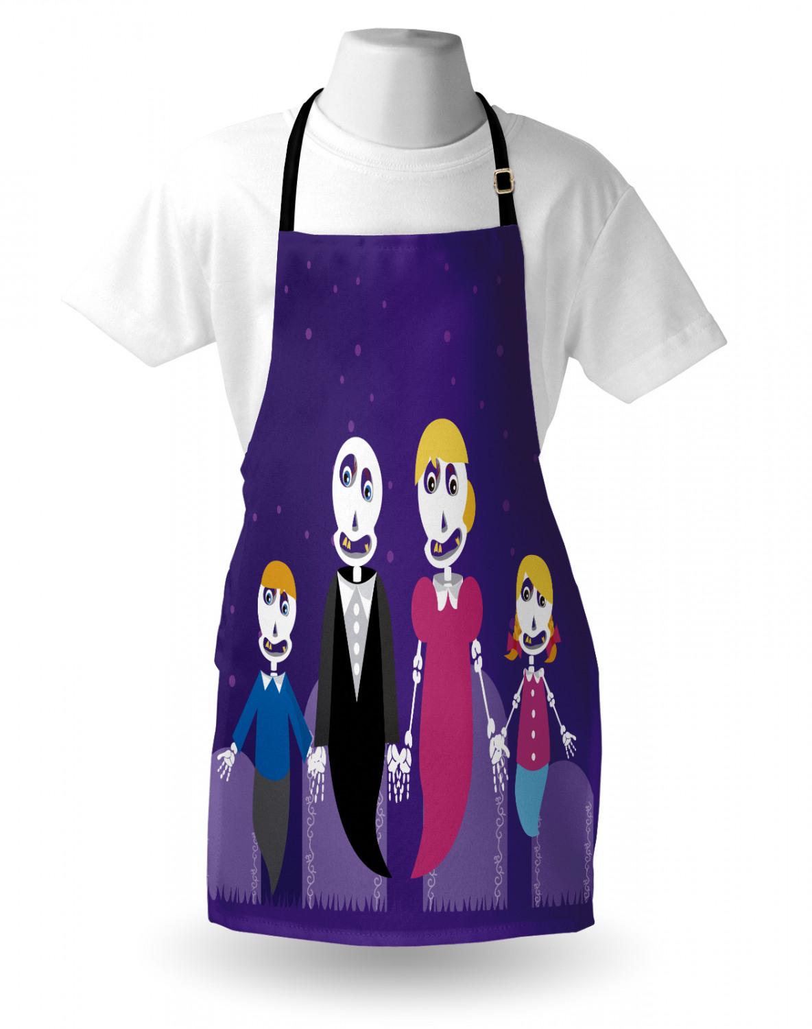 Mexican Sugar Skull Apron Unisex Kitchen Bib with Adjustable Neck Cooking Baking