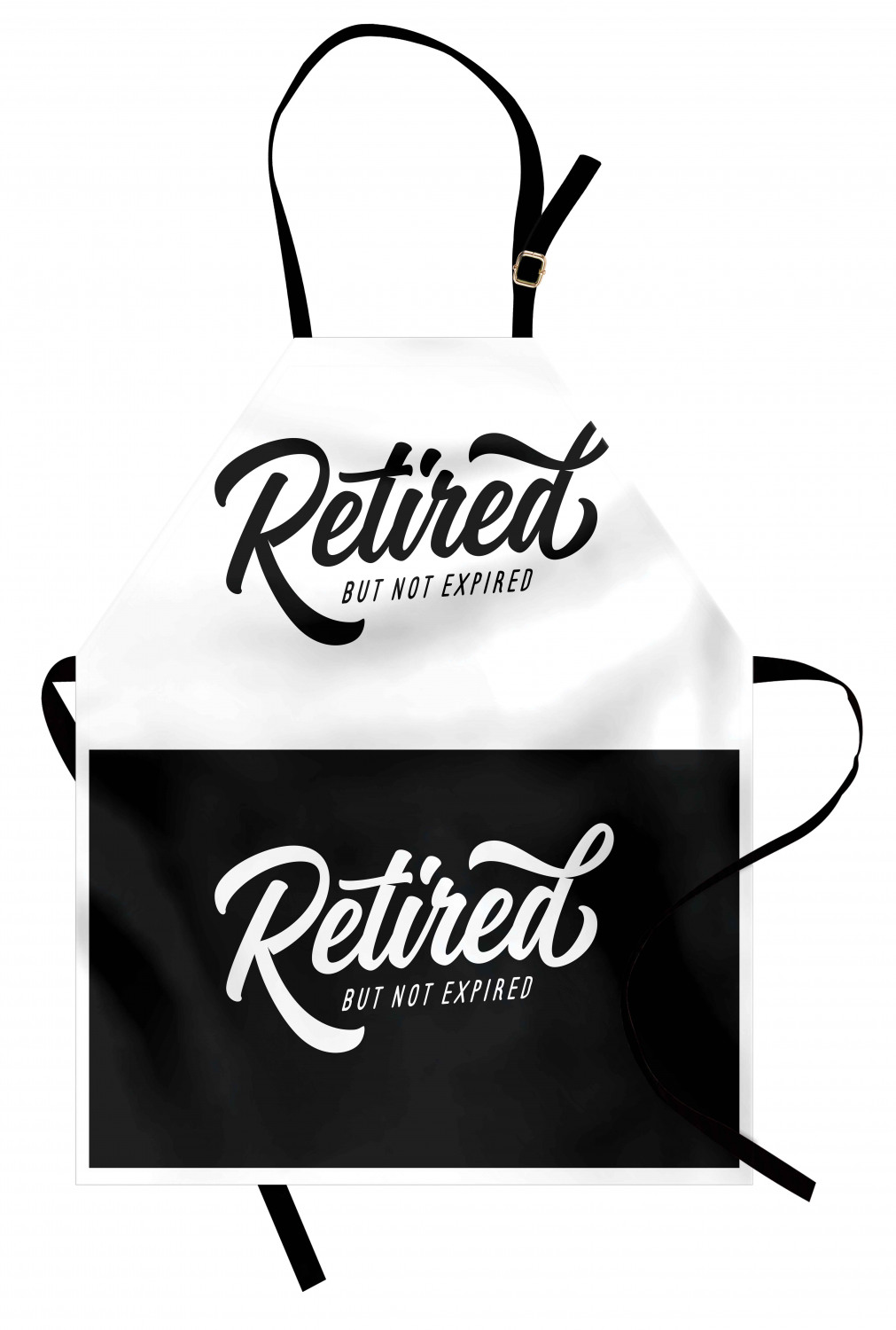 Retirement Party Apron Unisex Kitchen Bib with Adjustable Neck Cooking Baking